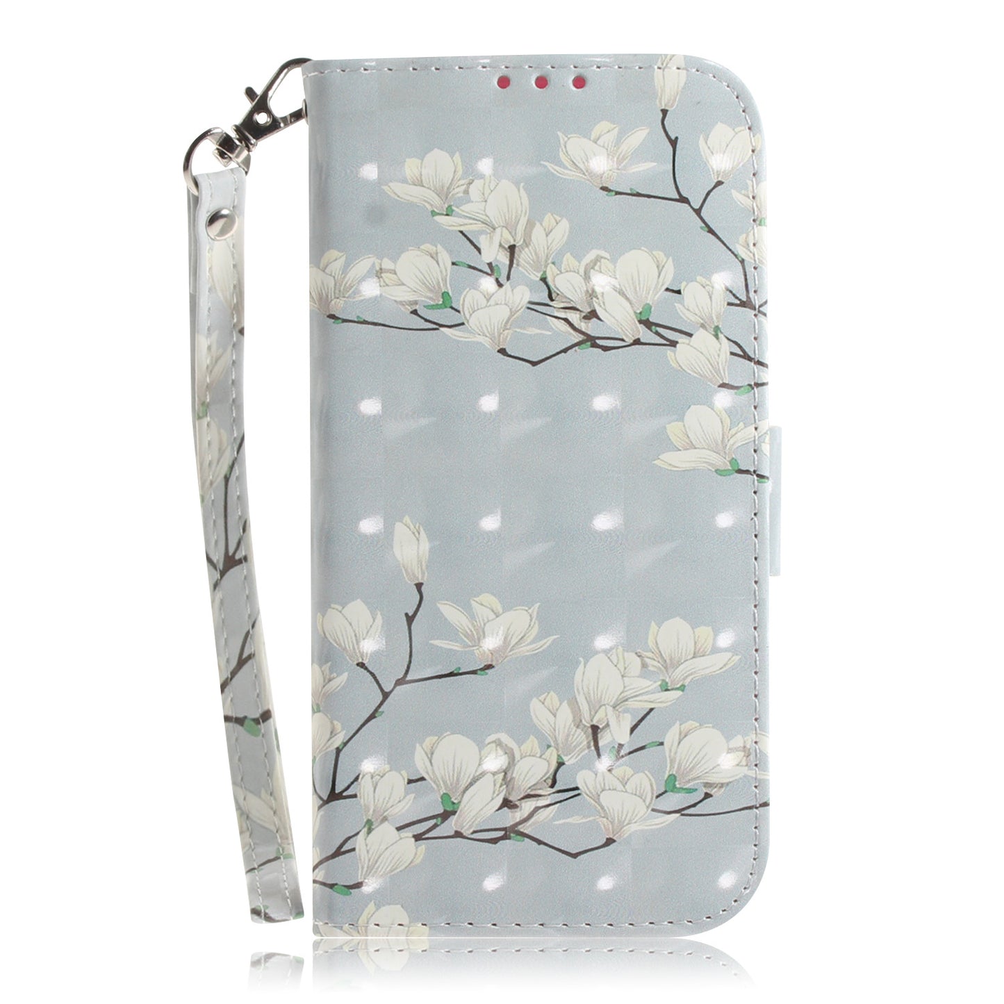 For Samsung Galaxy S20 FE/S20 Fan Edition/S20 FE 5G/S20 Fan Edition 5G/S20 Lite/S20 FE 2022 Light Spot Decor Pattern Printing Wallet Stand Leather Phone Case with Strap - Flower