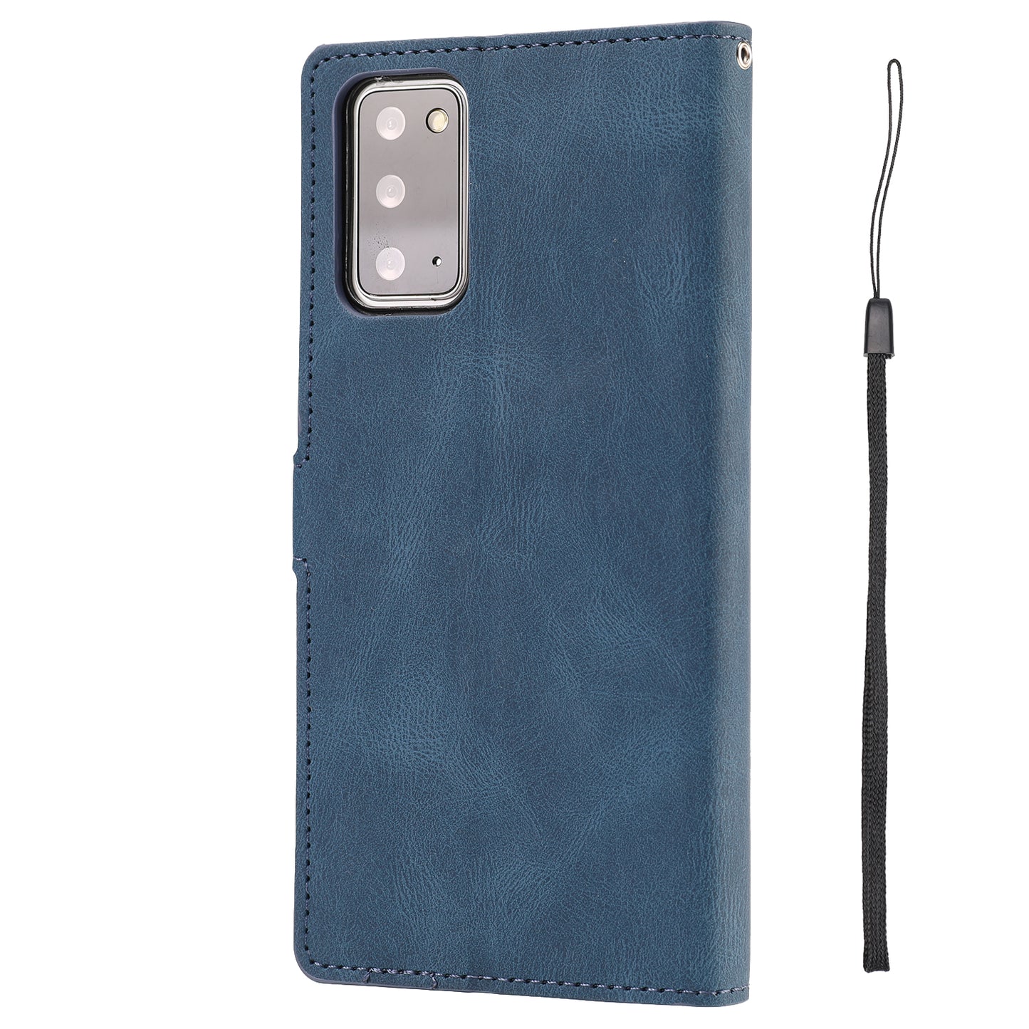 For Samsung Galaxy S20 FE/S20 Fan Edition/S20 FE 5G/S20 Fan Edition 5G/S20 Lite/S20 FE 2022 Classic Style PU Leather Phone Cover Shell with Wallet and Stand - Blue