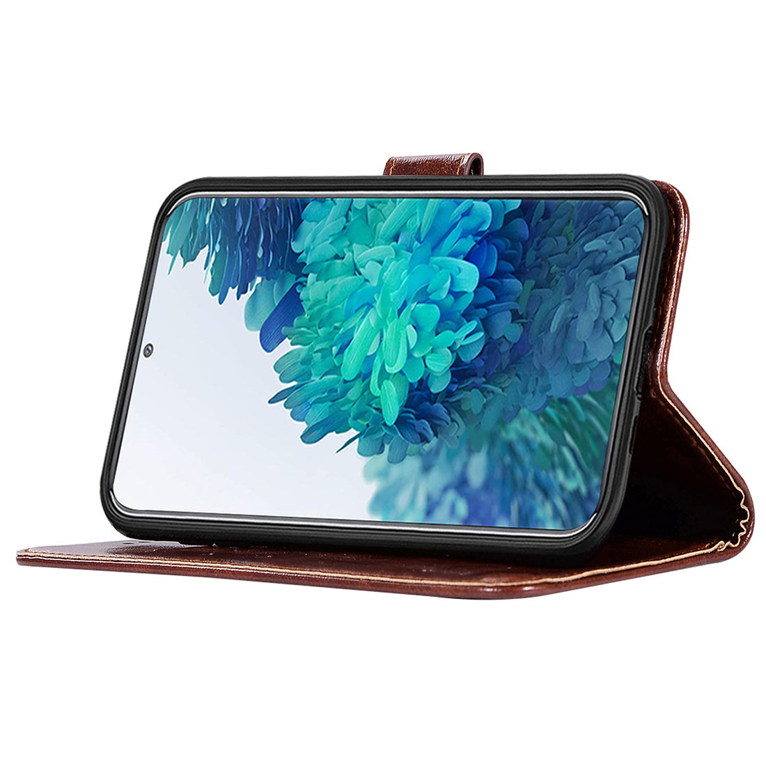 For Samsung Galaxy S20 FE/S20 Fan Edition/S20 FE 5G/S20 Fan Edition 5G/S20 Lite/S20 FE 2022 Wallet Stand Leather Vintage Style Cell Phone Cover Case - Brown