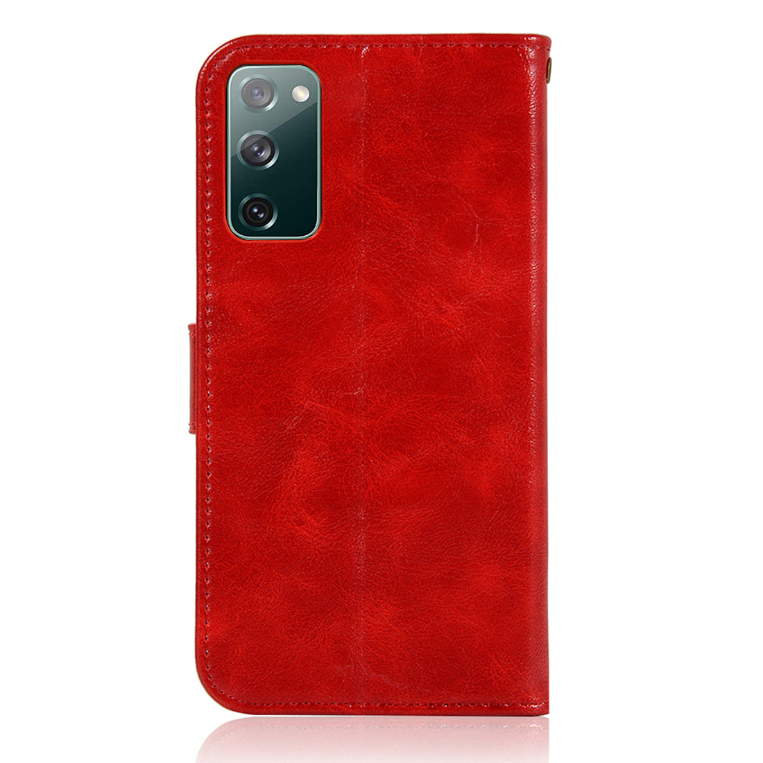 For Samsung Galaxy S20 FE/S20 Fan Edition/S20 FE 5G/S20 Fan Edition 5G/S20 Lite/S20 FE 2022 Wallet Stand Leather Vintage Style Cell Phone Cover Case - Red