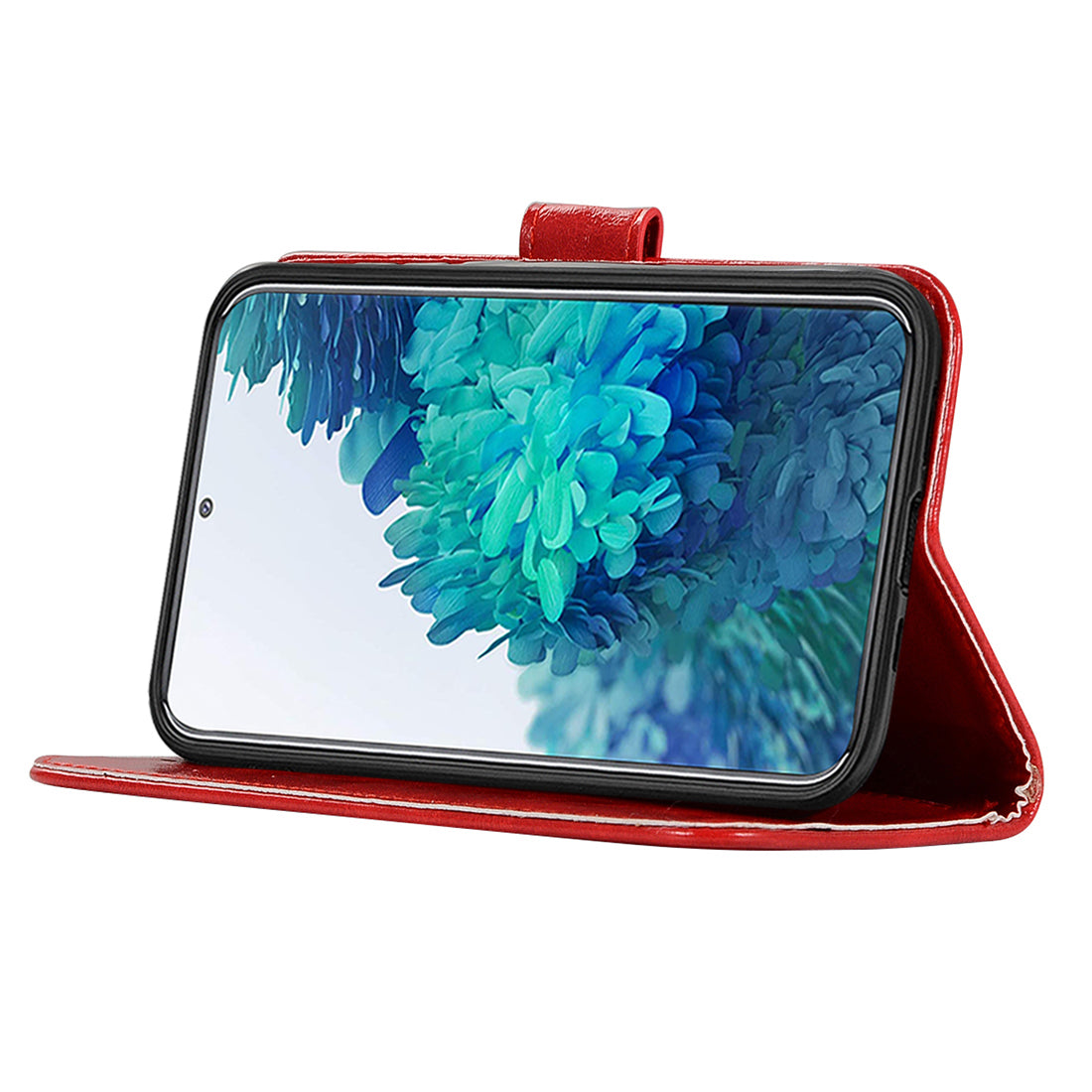 For Samsung Galaxy S20 FE/S20 Fan Edition/S20 FE 5G/S20 Fan Edition 5G/S20 Lite/S20 FE 2022 Wallet Stand Leather Vintage Style Cell Phone Cover Case - Red