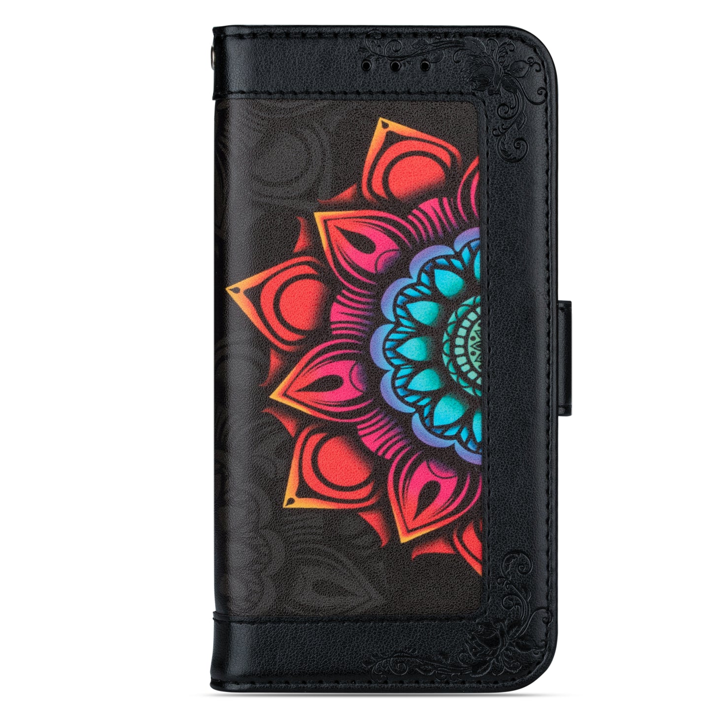 For Samsung Galaxy S20 FE/S20 Fan Edition/S20 FE 5G/S20 Fan Edition 5G/S20 Lite/S20 FE 2022 Flower Patterned PU Leather Wallet Stand Shell Cover - Black