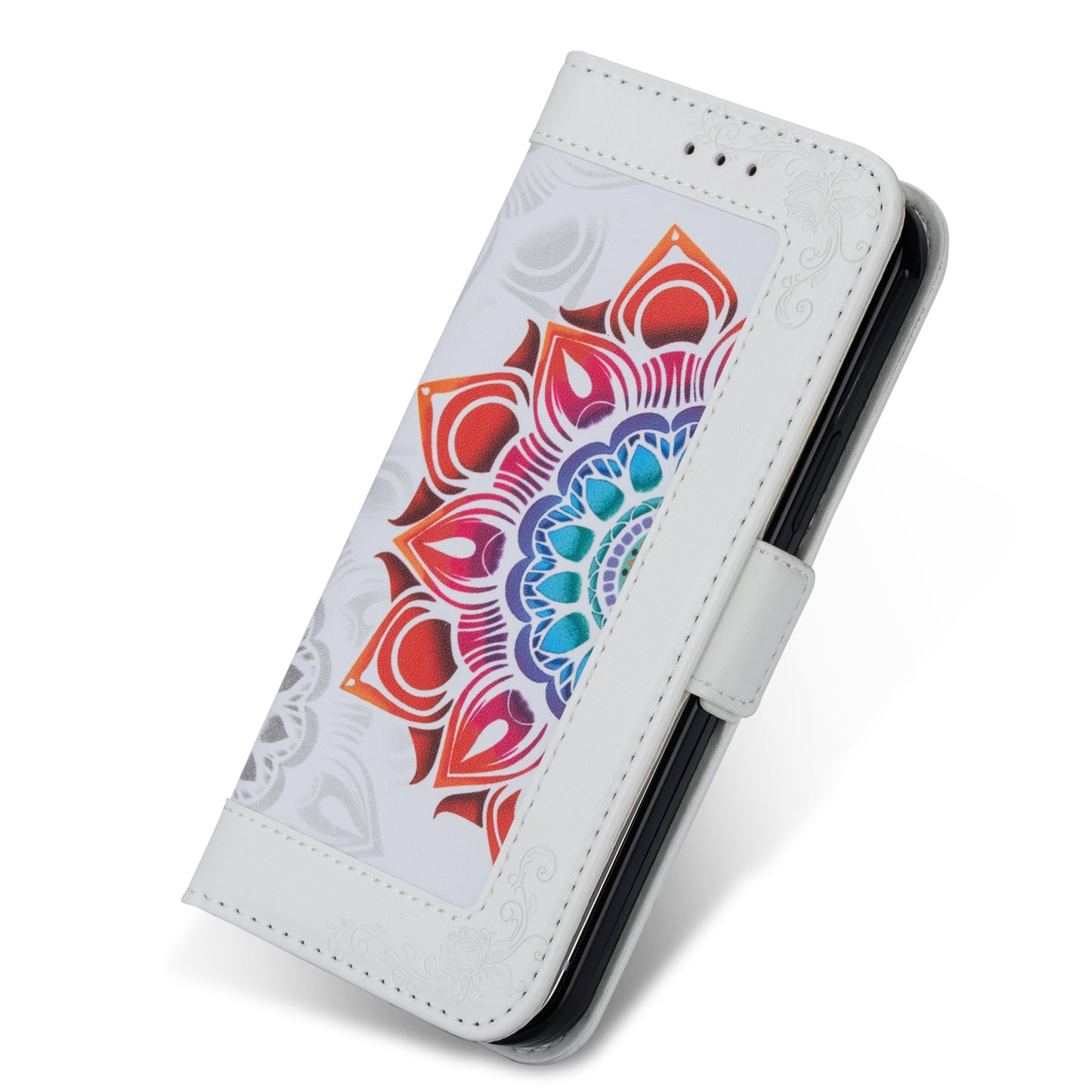 For Samsung Galaxy S20 FE/S20 Fan Edition/S20 FE 5G/S20 Fan Edition 5G/S20 Lite/S20 FE 2022 Flower Patterned PU Leather Wallet Stand Shell Cover - White