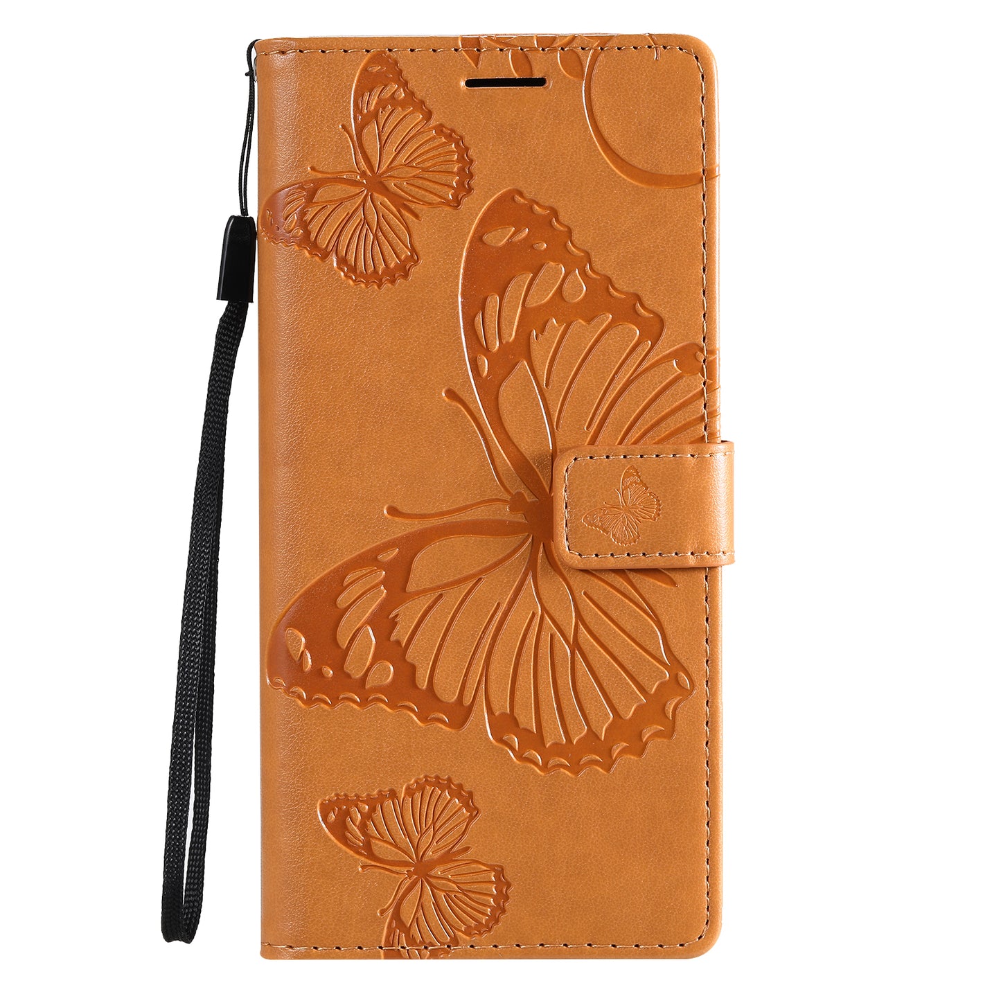 For Samsung Galaxy S20 FE/S20 Fan Edition/S20 FE 5G/S20 Fan Edition 5G/S20 Lite/S20 FE 2022 KT Imprinting Flower Series-2 Butterfly Pattern Imprinting Leather Wallet Phone Cover Case - Yellow