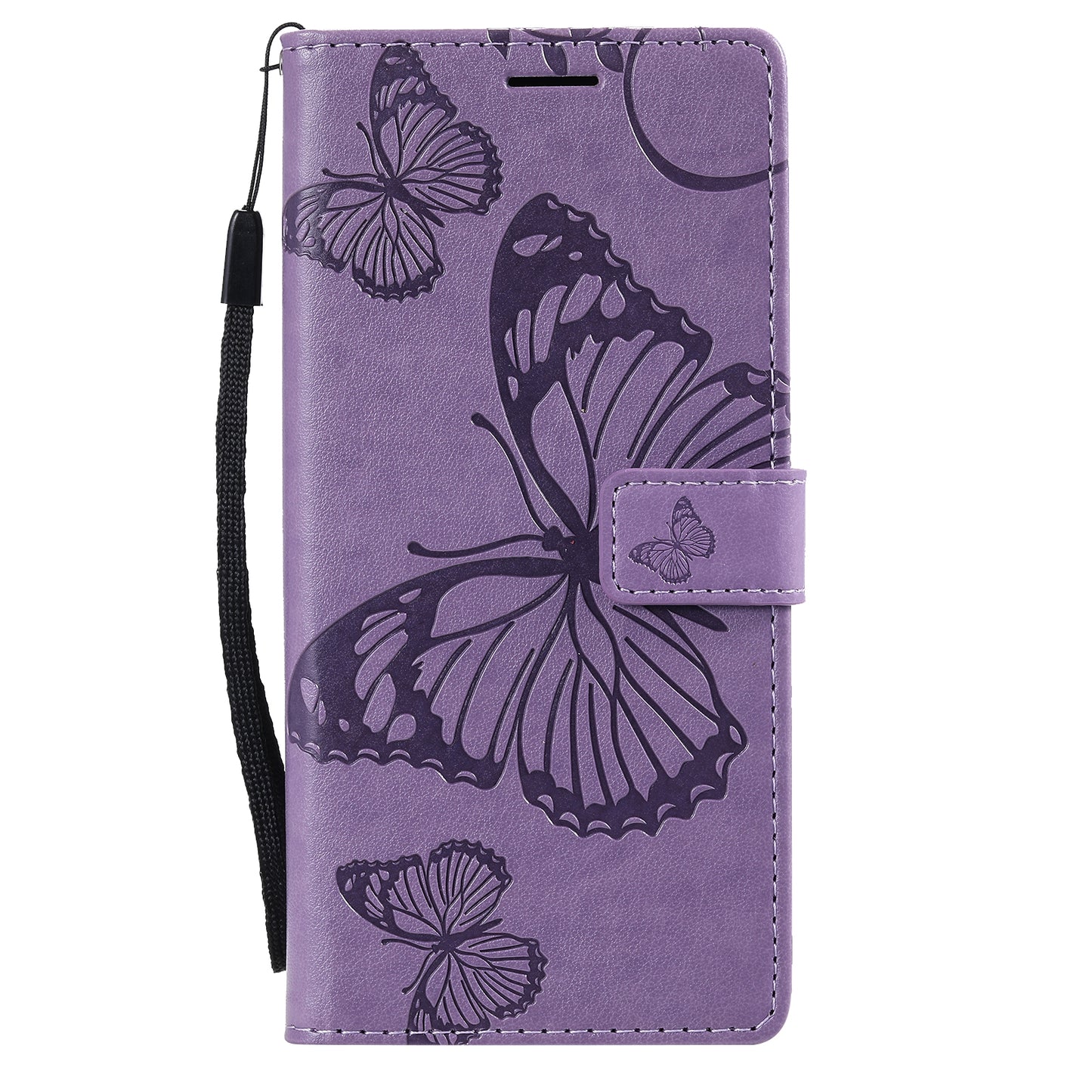For Samsung Galaxy S20 FE/S20 Fan Edition/S20 FE 5G/S20 Fan Edition 5G/S20 Lite/S20 FE 2022 KT Imprinting Flower Series-2 Butterfly Pattern Imprinting Leather Wallet Phone Cover Case - Purple