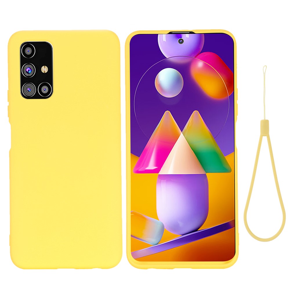 Liquid Silicone Phone Case for Samsung Galaxy M31s - Yellow