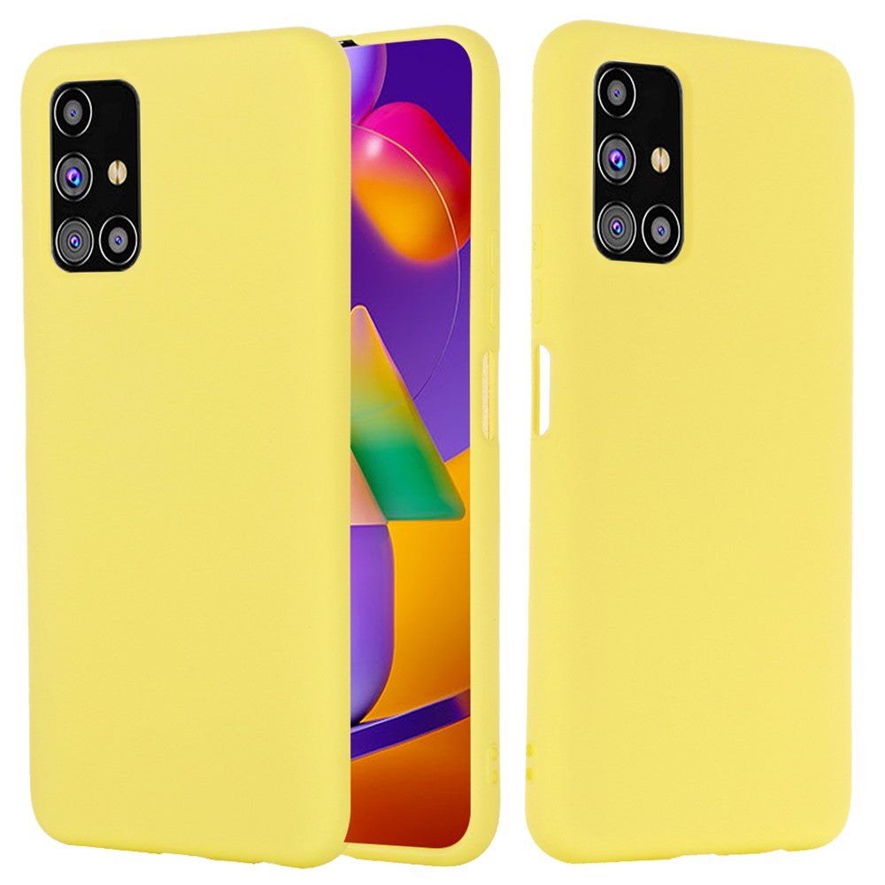 Liquid Silicone Phone Case for Samsung Galaxy M31s - Yellow
