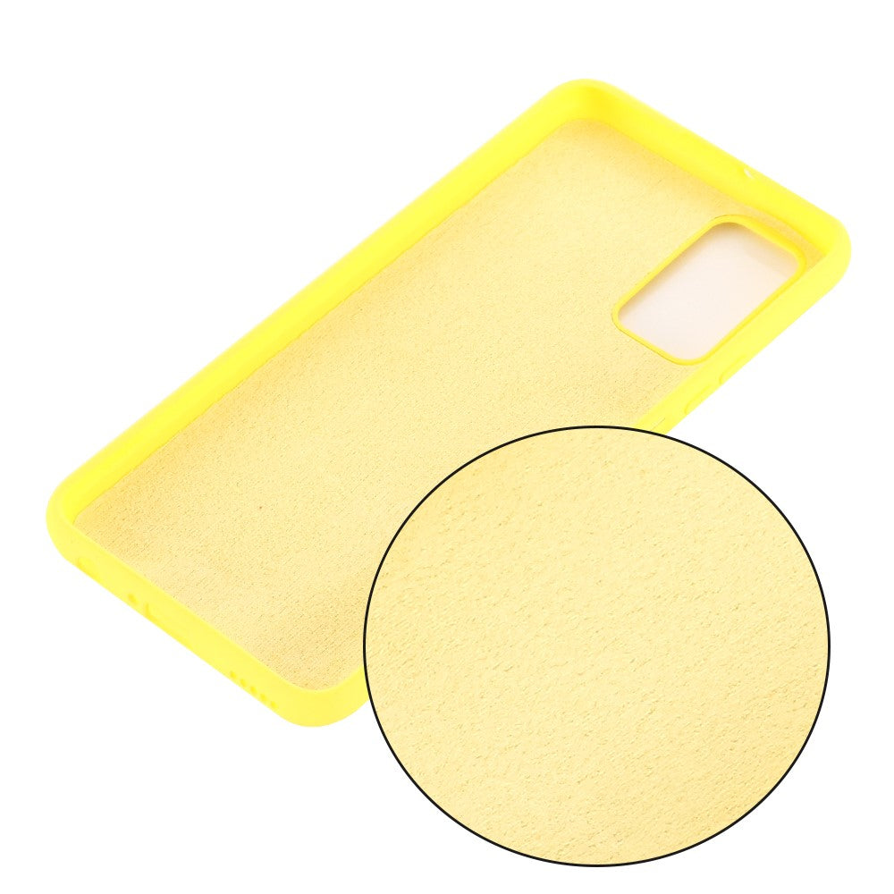 Liquid Silicone Phone Case for Samsung Galaxy M31s - Yellow