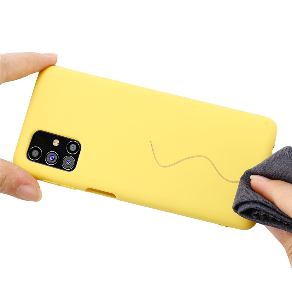 Liquid Silicone Phone Case for Samsung Galaxy M31s - Yellow