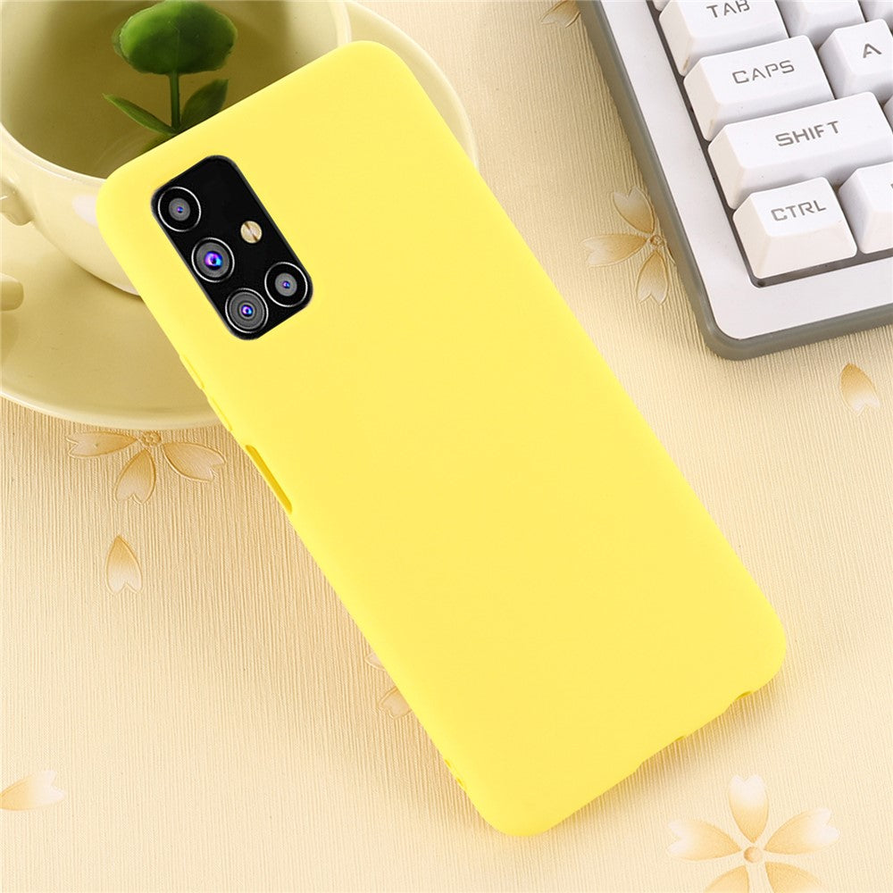 Liquid Silicone Phone Case for Samsung Galaxy M31s - Yellow