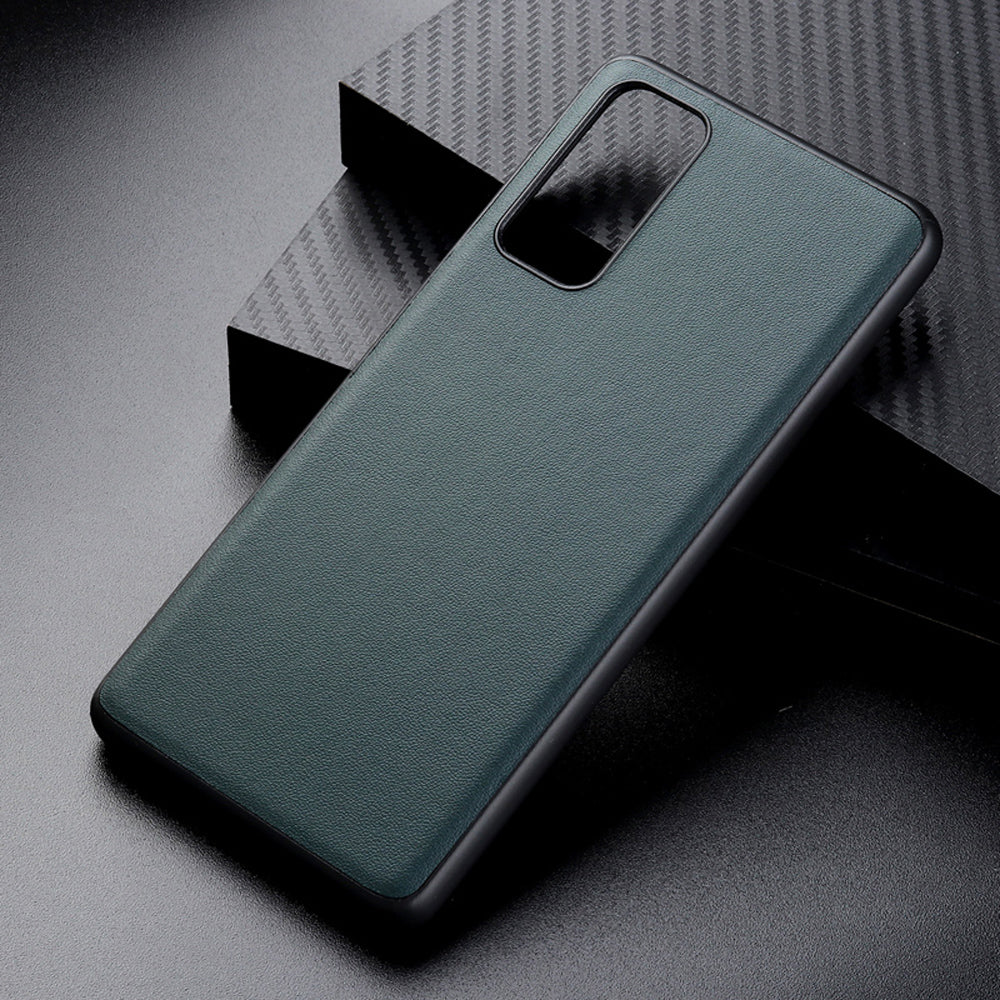 For Samsung Galaxy S20 FE/S20 Fan Edition/S20 FE 5G/S20 Fan Edition 5G/S20 Lite/S20 FE 2022 Genuine Leather Coated TPU + PC Shell - Green