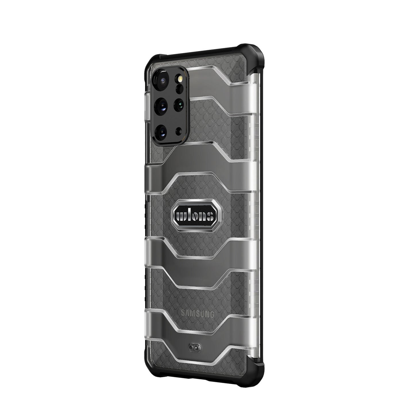 Explorer Series Non-slip Hard PC + TPU Phone Case for Samsung Galaxy S20 Plus/S20 Plus 5G Cover - Black