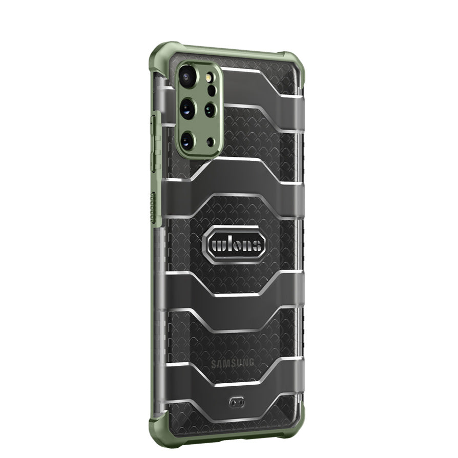 Explorer Series Non-slip Hard PC + TPU Phone Case for Samsung Galaxy S20 Plus/S20 Plus 5G Cover - Light Green