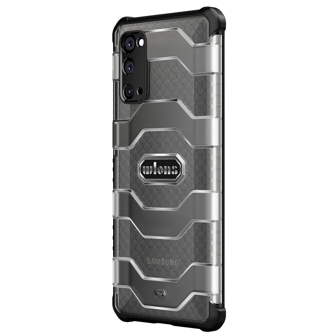 Explorer Series Non-slip Hard PC + TPU Hybrid Case for Samsung Galaxy S20 4G/S20 5G Phone Cover - Black