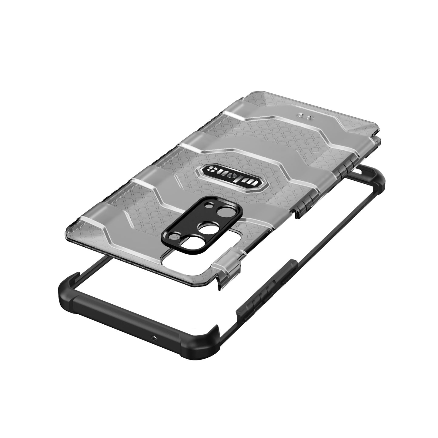 Explorer Series Non-slip Hard PC + TPU Hybrid Case for Samsung Galaxy S20 4G/S20 5G Phone Cover - Black