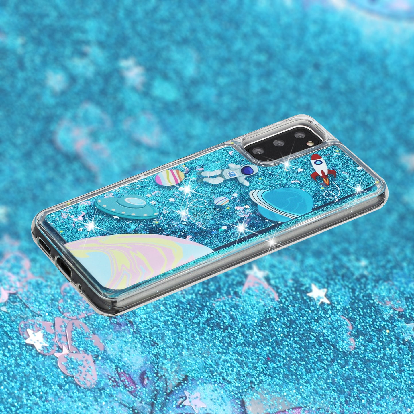 Pattern Glitter Powder Quicksand TPU Case for Samsung Galaxy S20 FE/S20 Fan Edition/S20 FE 5G/S20 Fan Edition 5G/S20 Lite/S20 FE 2022 Shell - Space