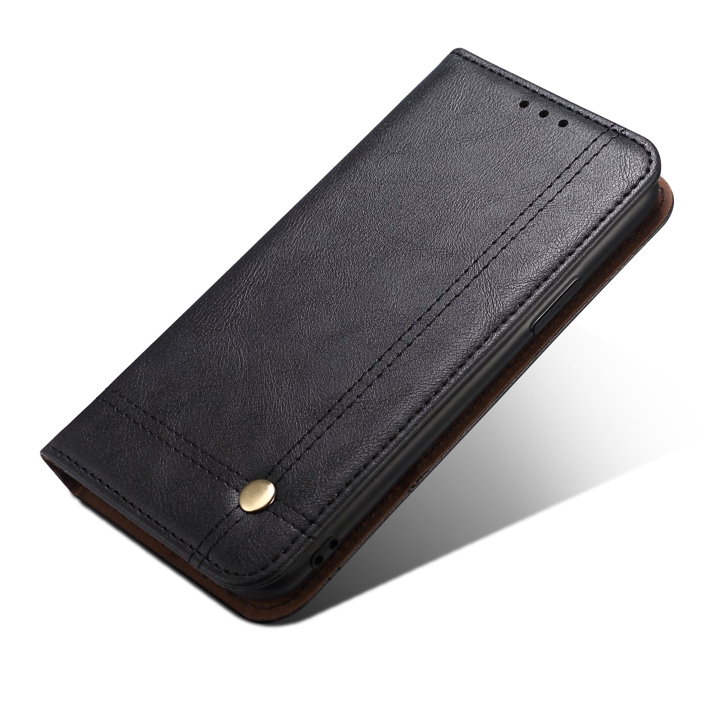 Leisure Style TPU + Crazy Horse Texture PU Leather Phone Cover Case for Samsung Galaxy S20 FE/S20 Fan Edition/S20 FE 5G/S20 Fan Edition 5G/S20 Lite - Black
