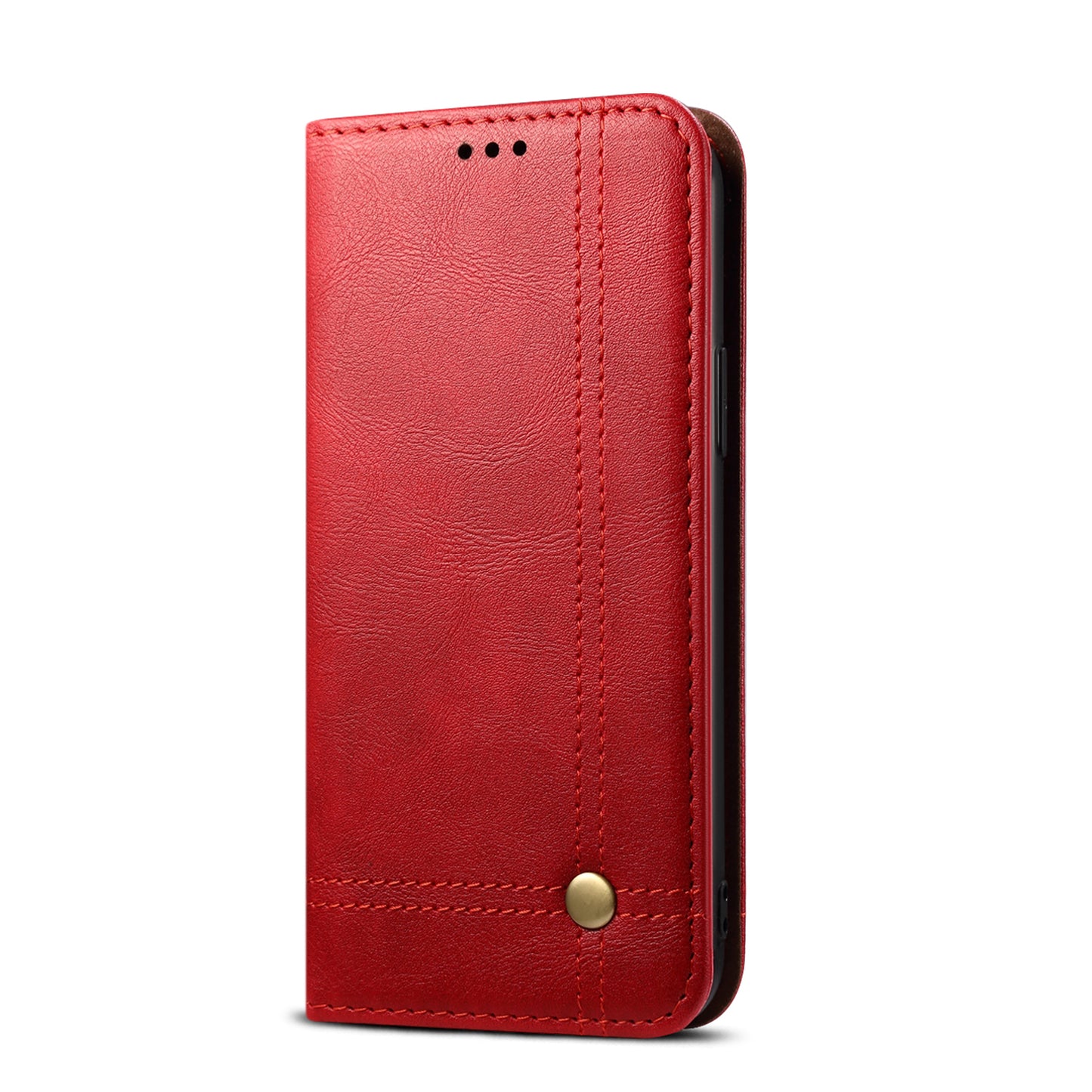 Leisure Style TPU + Crazy Horse Texture PU Leather Phone Cover Case for Samsung Galaxy S20 FE/S20 Fan Edition/S20 FE 5G/S20 Fan Edition 5G/S20 Lite - Red