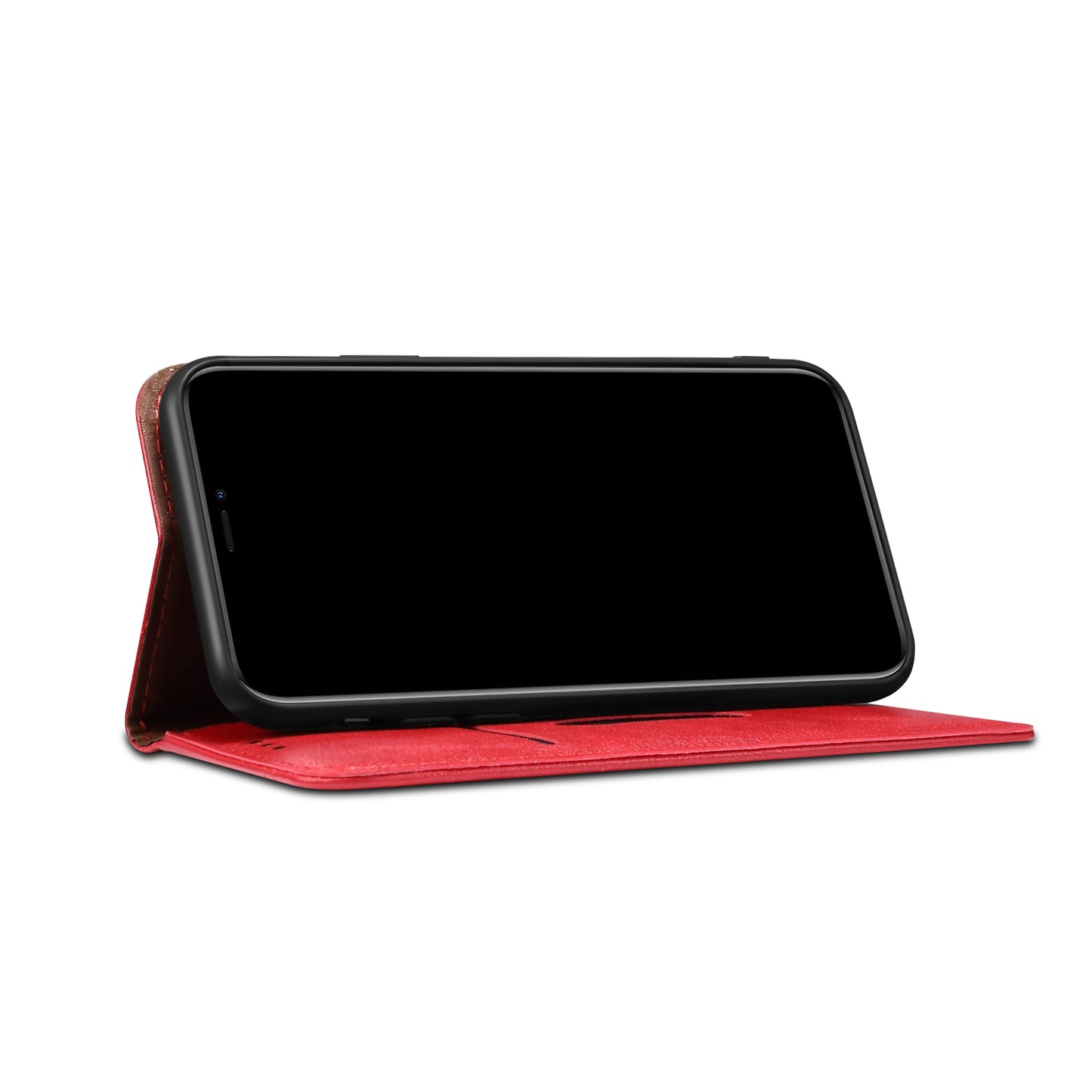 Leisure Style TPU + Crazy Horse Texture PU Leather Phone Cover Case for Samsung Galaxy S20 FE/S20 Fan Edition/S20 FE 5G/S20 Fan Edition 5G/S20 Lite - Red