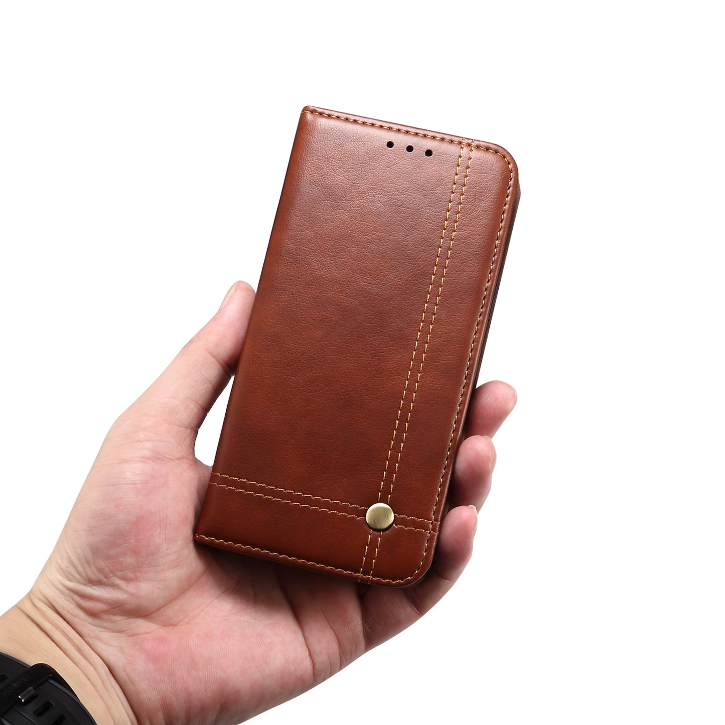 Leisure Style TPU + Crazy Horse Texture PU Leather Phone Cover Case for Samsung Galaxy S20 FE/S20 Fan Edition/S20 FE 5G/S20 Fan Edition 5G/S20 Lite - Brown
