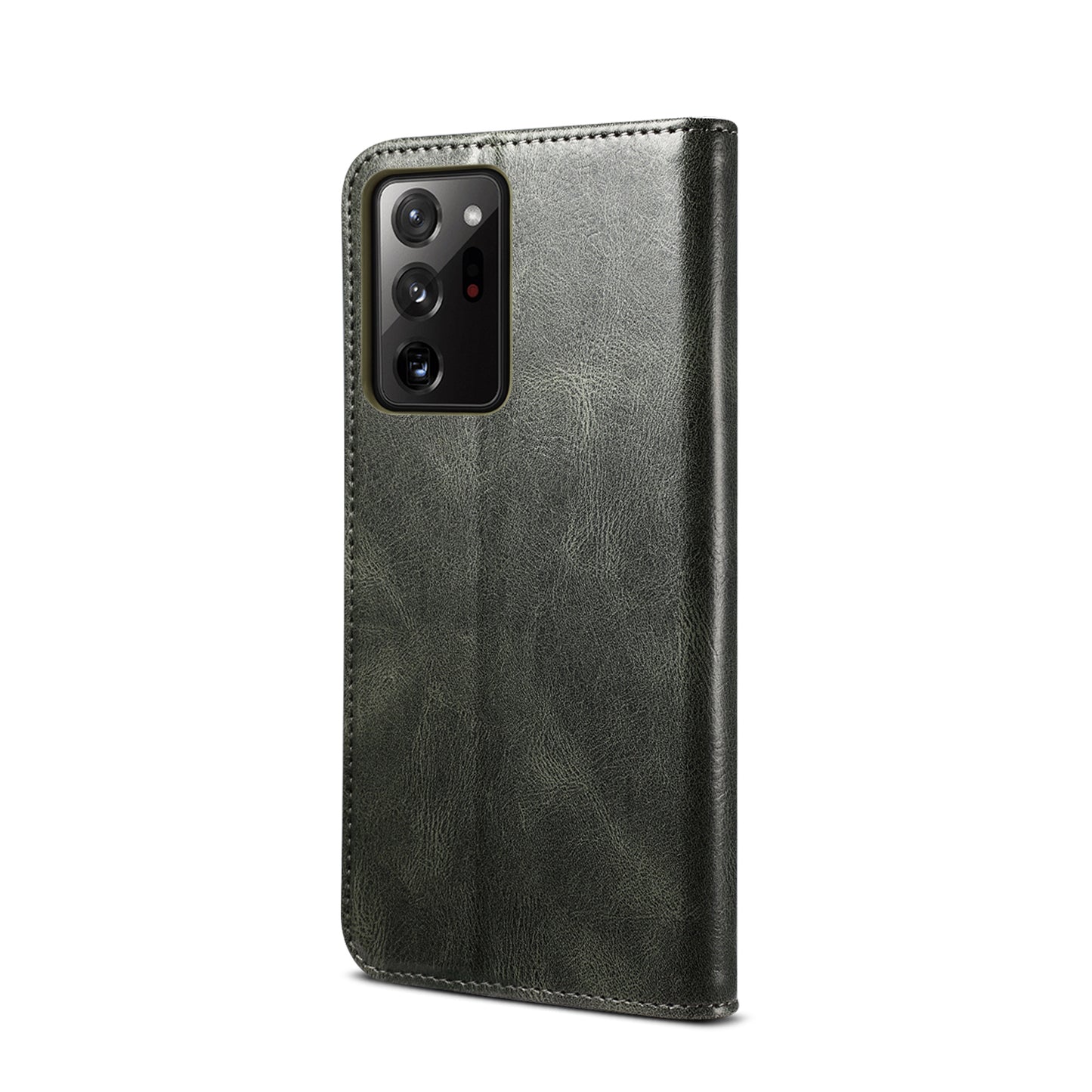 Leisure Style Waxy Crazy Horse Texture Phone Leather Cover Shell for Samsung Galaxy S20 Plus/S20 Plus 5G - Green