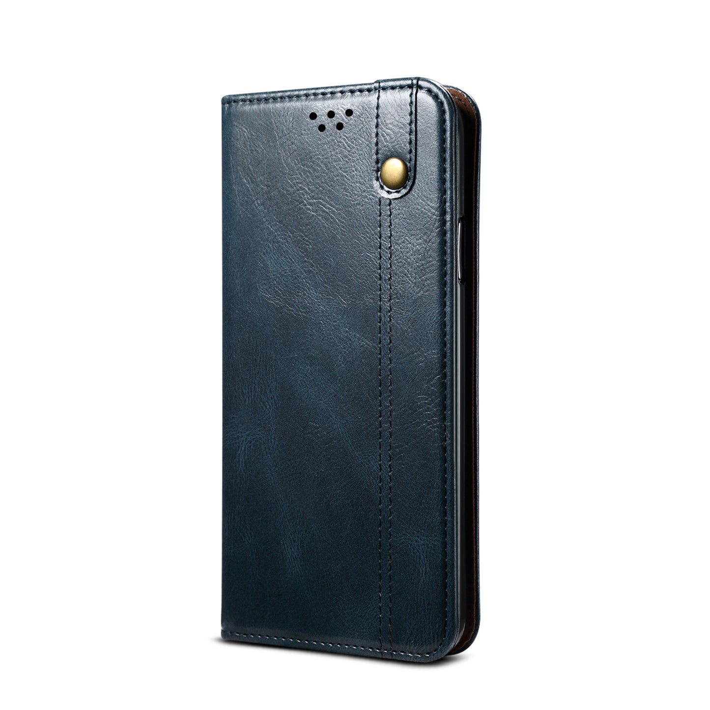 Leisure Style Waxy Crazy Horse Texture Phone Leather Cover Shell for Samsung Galaxy S20 Plus/S20 Plus 5G - Blue