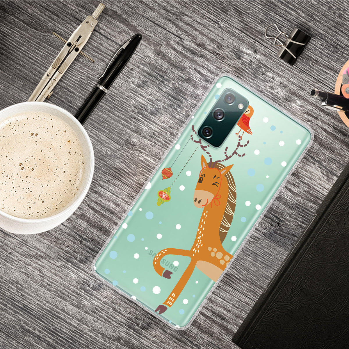 Christmas Theme Pattern Printing TPU Case for Samsung Galaxy S20 FE/S20 Fan Edition/S20 FE 5G/S20 Fan Edition 5G - Horse