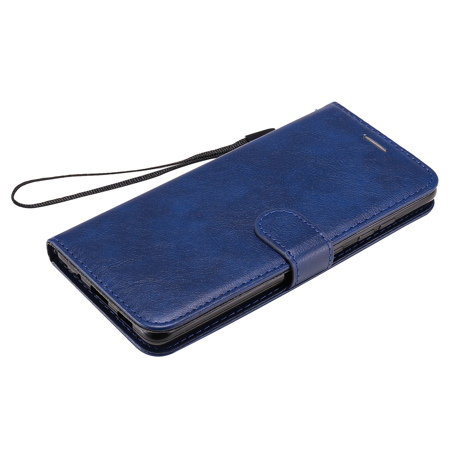 KT Leather Series-2 PU Leather Wallet Stand Case with Lanyard for Samsung Galaxy S20 FE 4G/5G/2022/S20 Lite - Blue