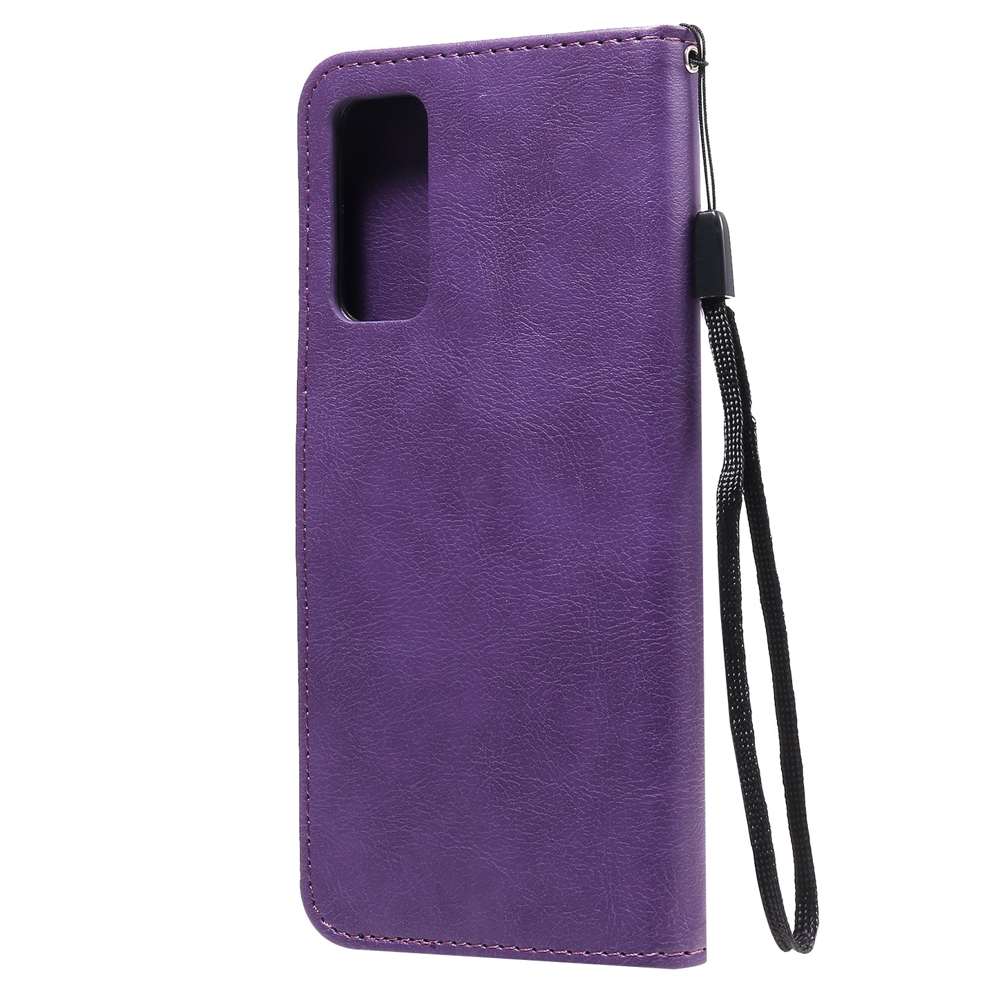KT Leather Series-2 PU Leather Wallet Stand Case with Lanyard for Samsung Galaxy S20 FE 4G/5G/2022/S20 Lite - Purple