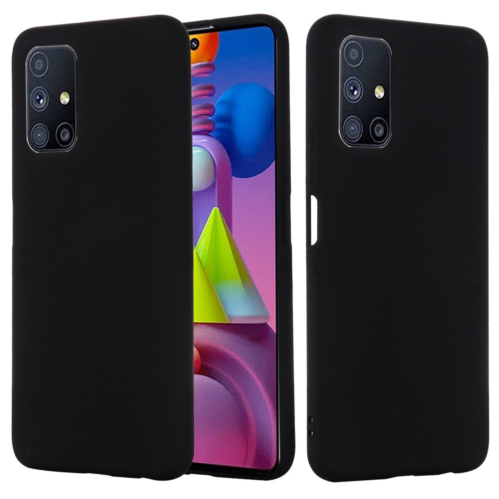 Liquid Silicone Phone Case for Samsung Galaxy M51 (Side Fingerprint Version) - Black