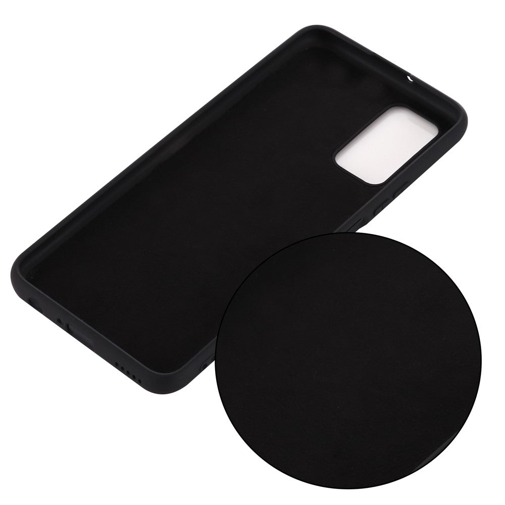 Liquid Silicone Phone Case for Samsung Galaxy M51 (Side Fingerprint Version) - Black