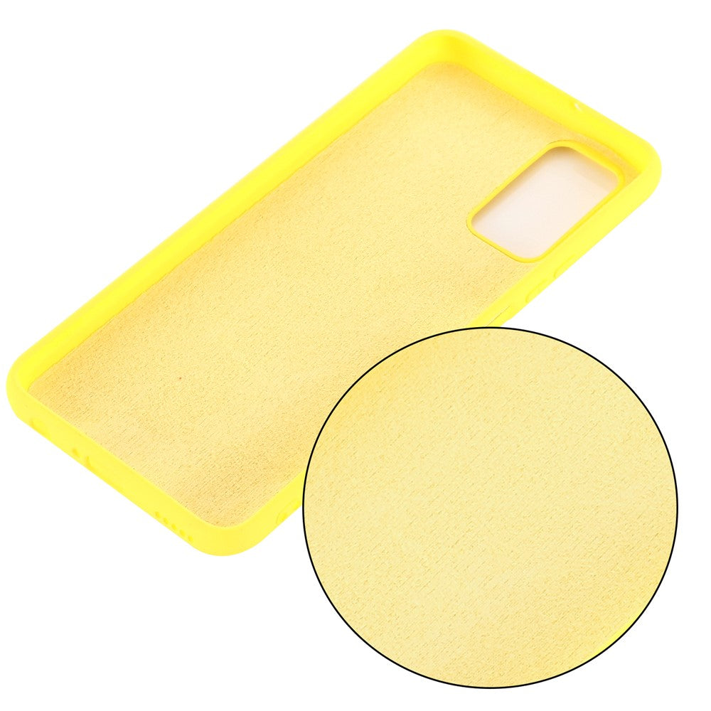 Liquid Silicone Phone Case for Samsung Galaxy M51 (Side Fingerprint Version) - Yellow