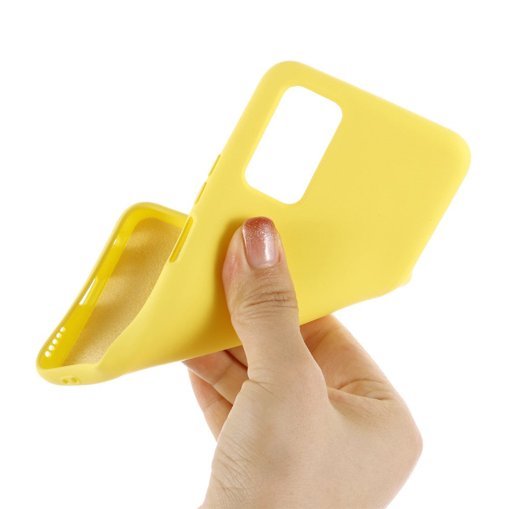 Liquid Silicone Phone Case for Samsung Galaxy M51 (Side Fingerprint Version) - Yellow