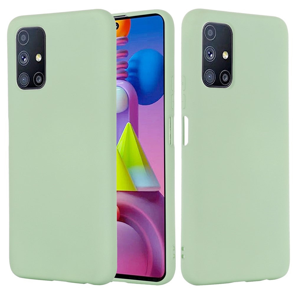Liquid Silicone Phone Case for Samsung Galaxy M51 (Side Fingerprint Version) - Green