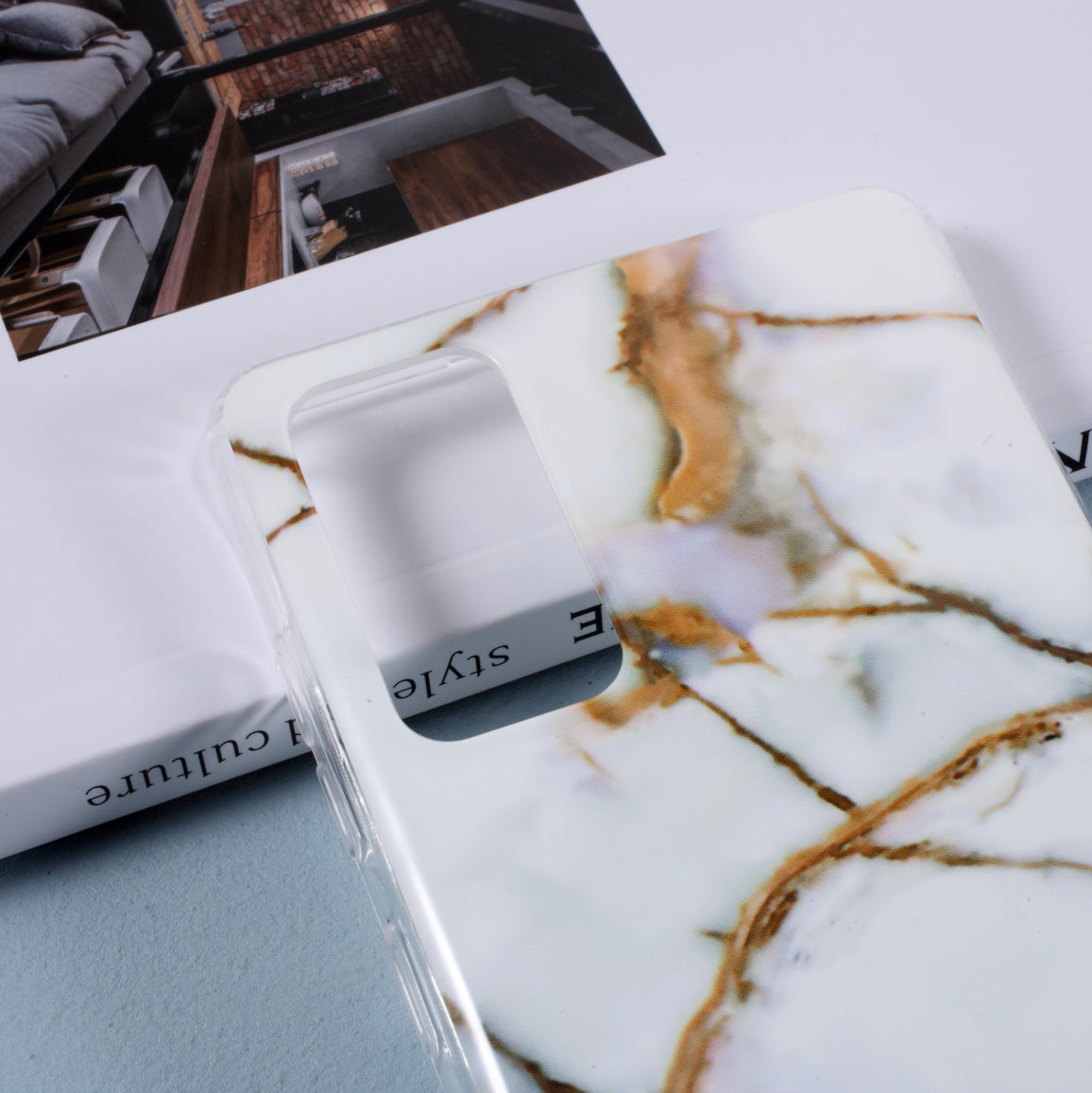 Glossy IMD Marble Pattern TPU Case for Samsung Galaxy S20 FE 4G/5G/2022/S20 Lite - Style C
