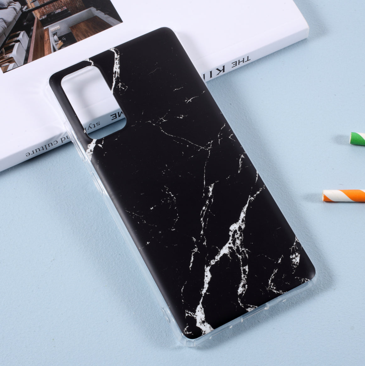 Frosted Marble Pattern Printing TPU Case for Samsung Galaxy S20 FE 4G/5G/2022/S20 Lite - Style A