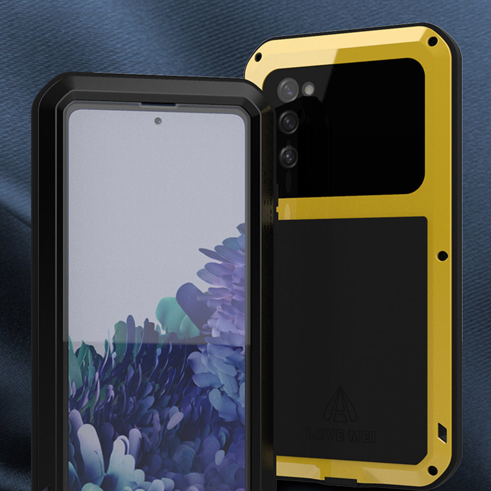 LOVE MEI Shockproof Dropproof Dustproof Protector Case for Samsung Galaxy S20 FE 4G/5G/2022/S20 Lite - Black
