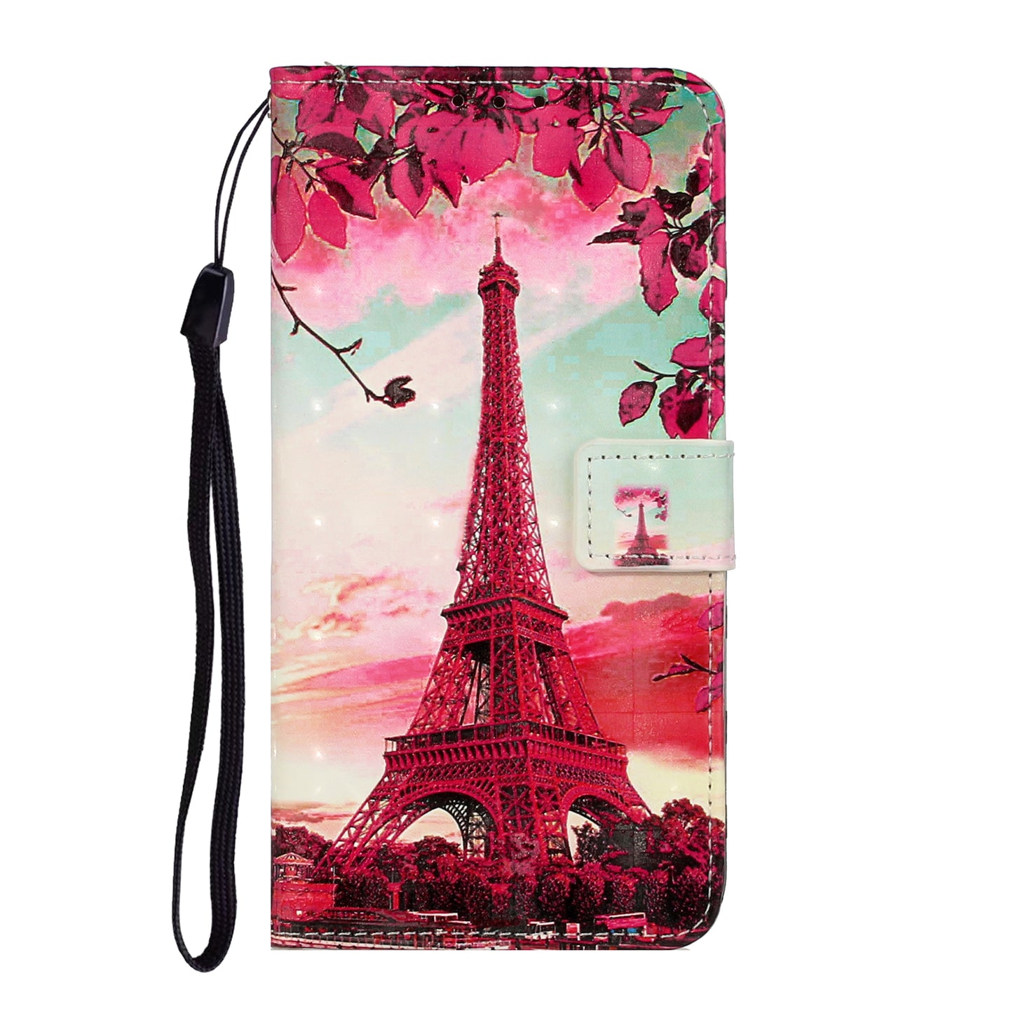 Pattern Printing Leather Protector with Hanging Strap for Samsung Galaxy S20 Plus/S20 Plus 5G Stand Case - Tower