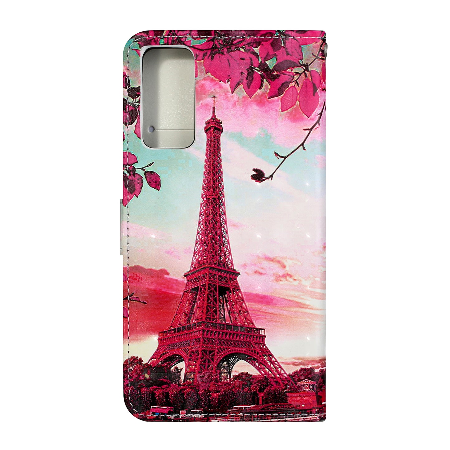 Pattern Printing Leather Protector with Hanging Strap for Samsung Galaxy S20 Plus/S20 Plus 5G Stand Case - Tower