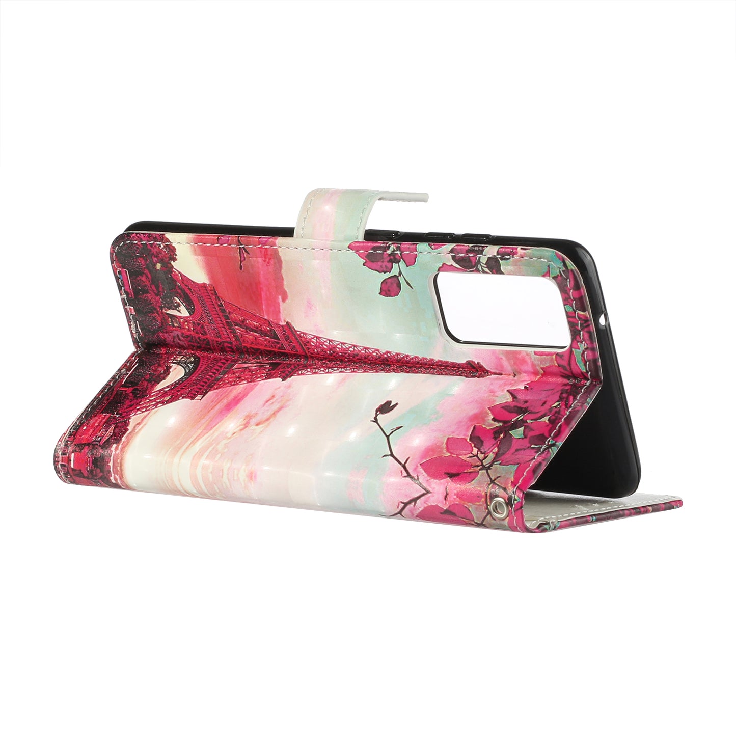 Pattern Printing Leather Protector with Hanging Strap for Samsung Galaxy S20 Plus/S20 Plus 5G Stand Case - Tower