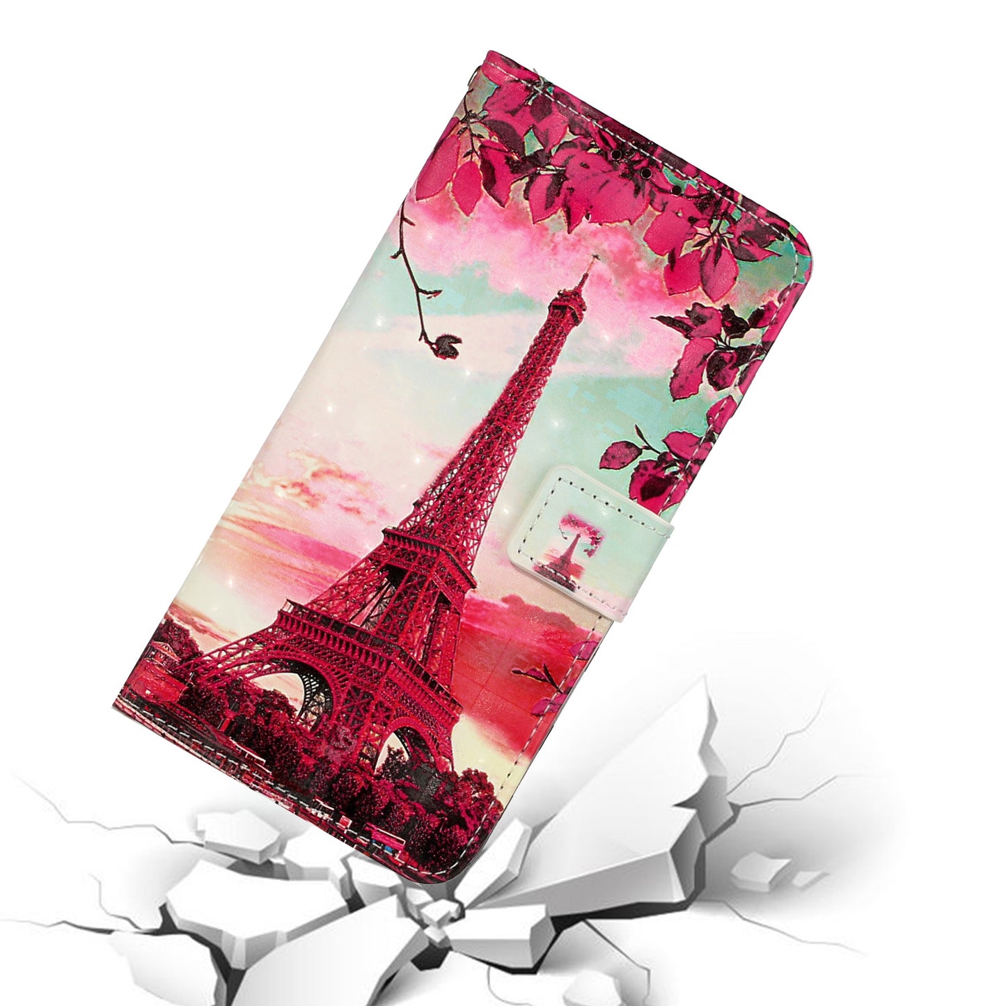 Pattern Printing Leather Protector with Hanging Strap for Samsung Galaxy S20 Plus/S20 Plus 5G Stand Case - Tower