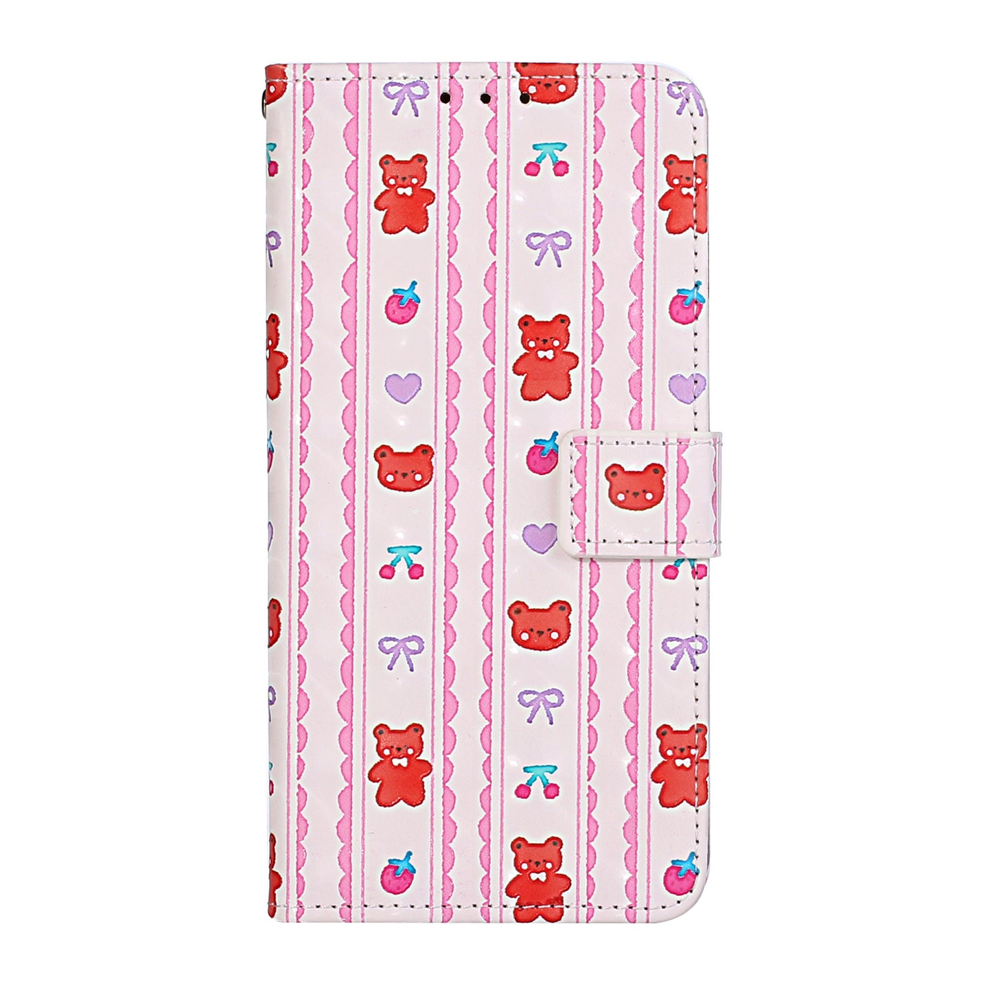 Pattern Printing Leather Protector with Hanging Strap for Samsung Galaxy S20 Plus/S20 Plus 5G Stand Case - Bear
