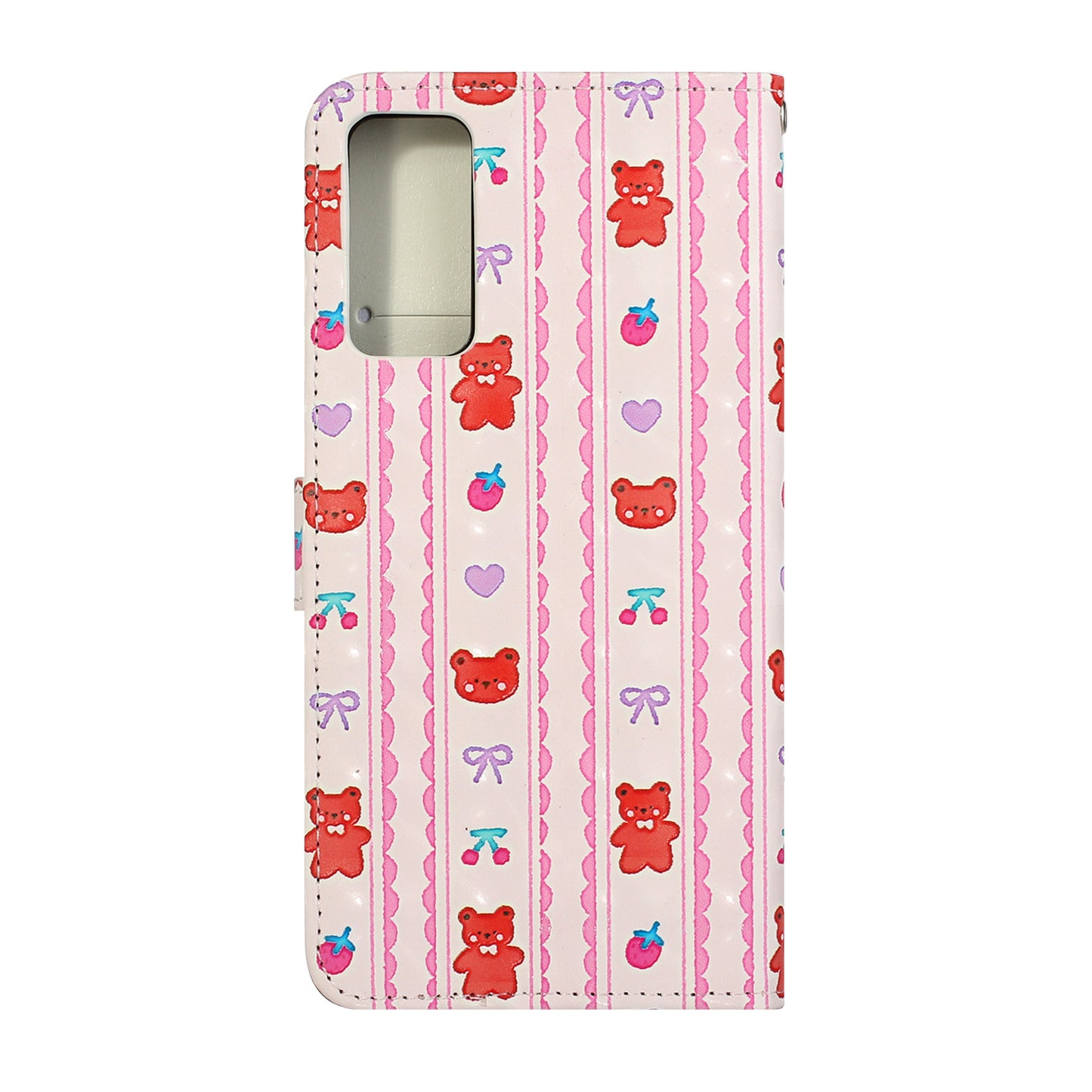 Pattern Printing Leather Protector with Hanging Strap for Samsung Galaxy S20 Plus/S20 Plus 5G Stand Case - Bear