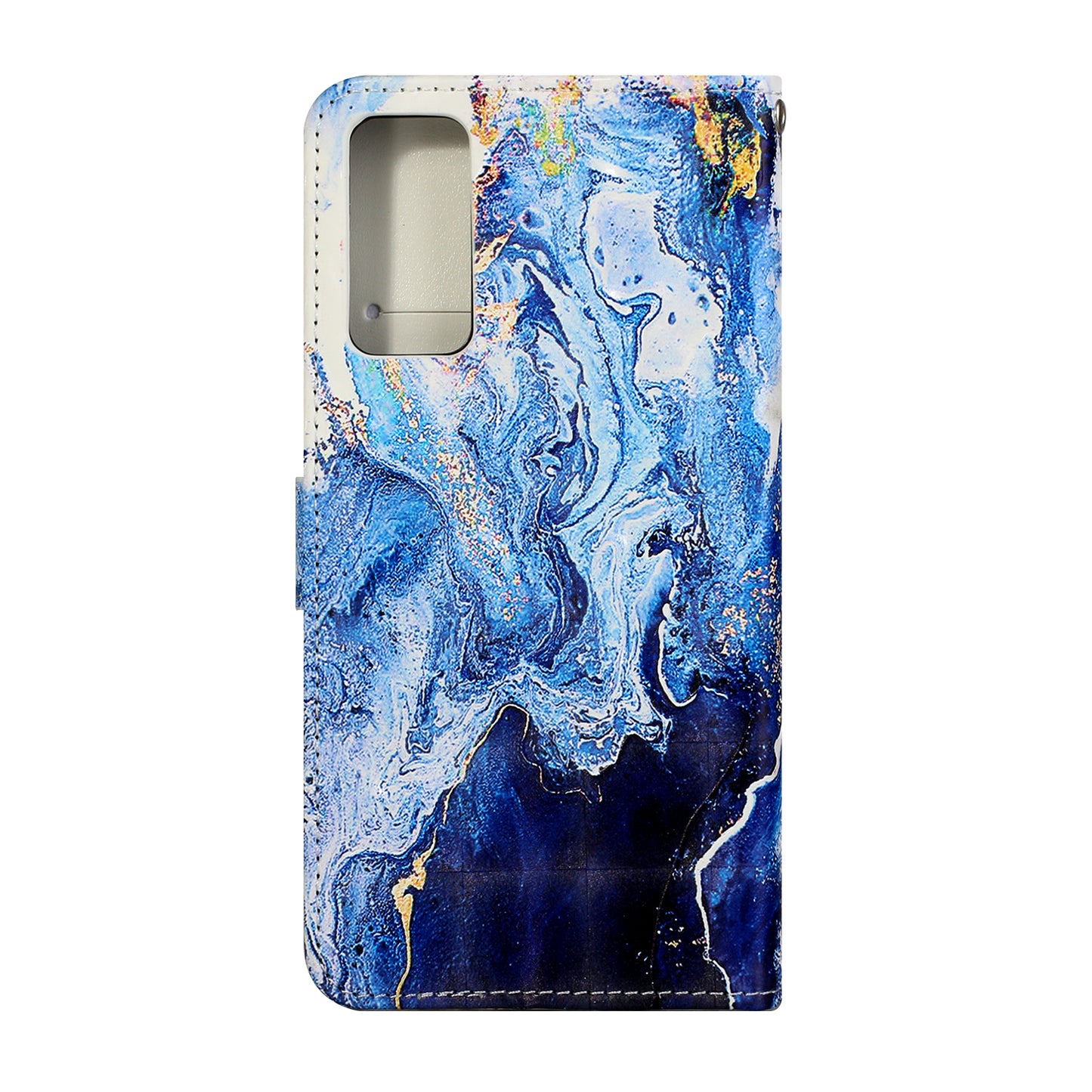 Pattern Printing Leather Protector with Hanging Strap for Samsung Galaxy S20 Plus/S20 Plus 5G Stand Case - Marbling