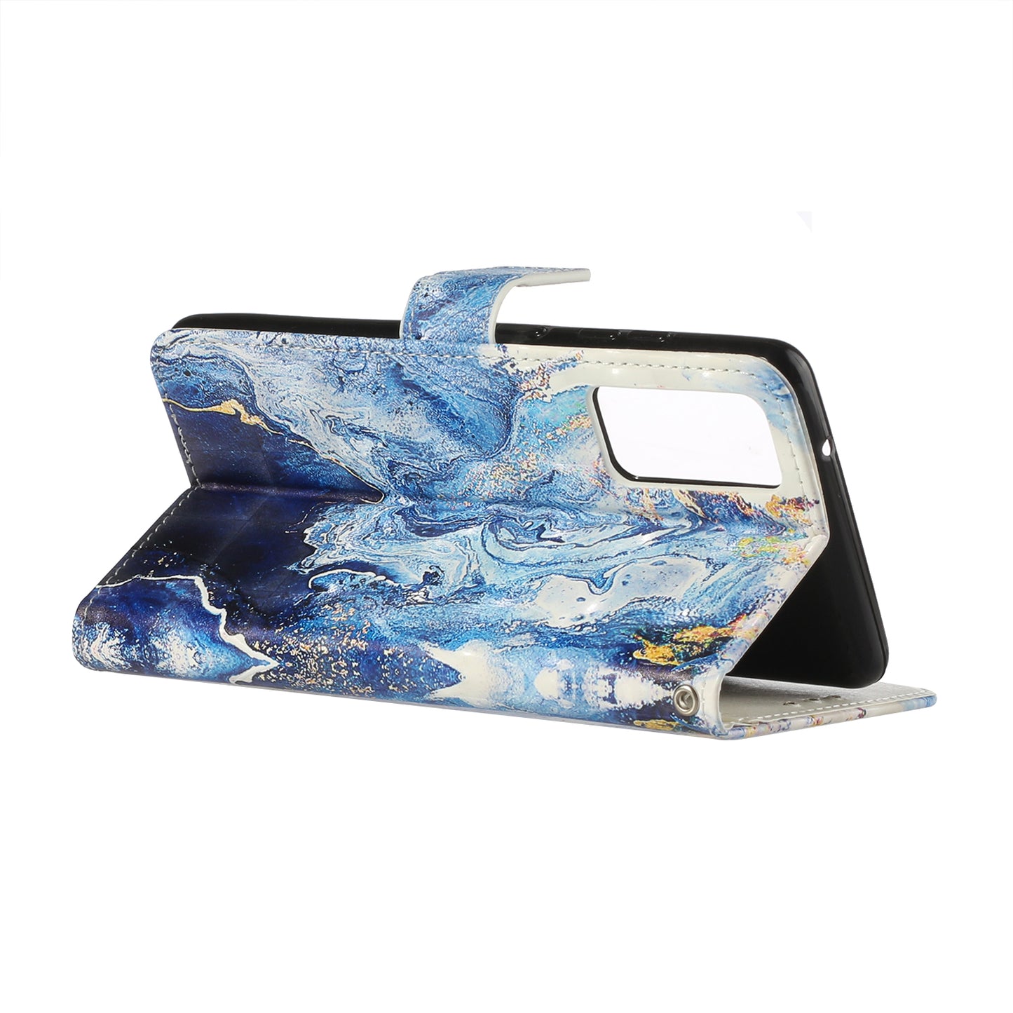 Pattern Printing Leather Protector with Hanging Strap for Samsung Galaxy S20 Plus/S20 Plus 5G Stand Case - Marbling