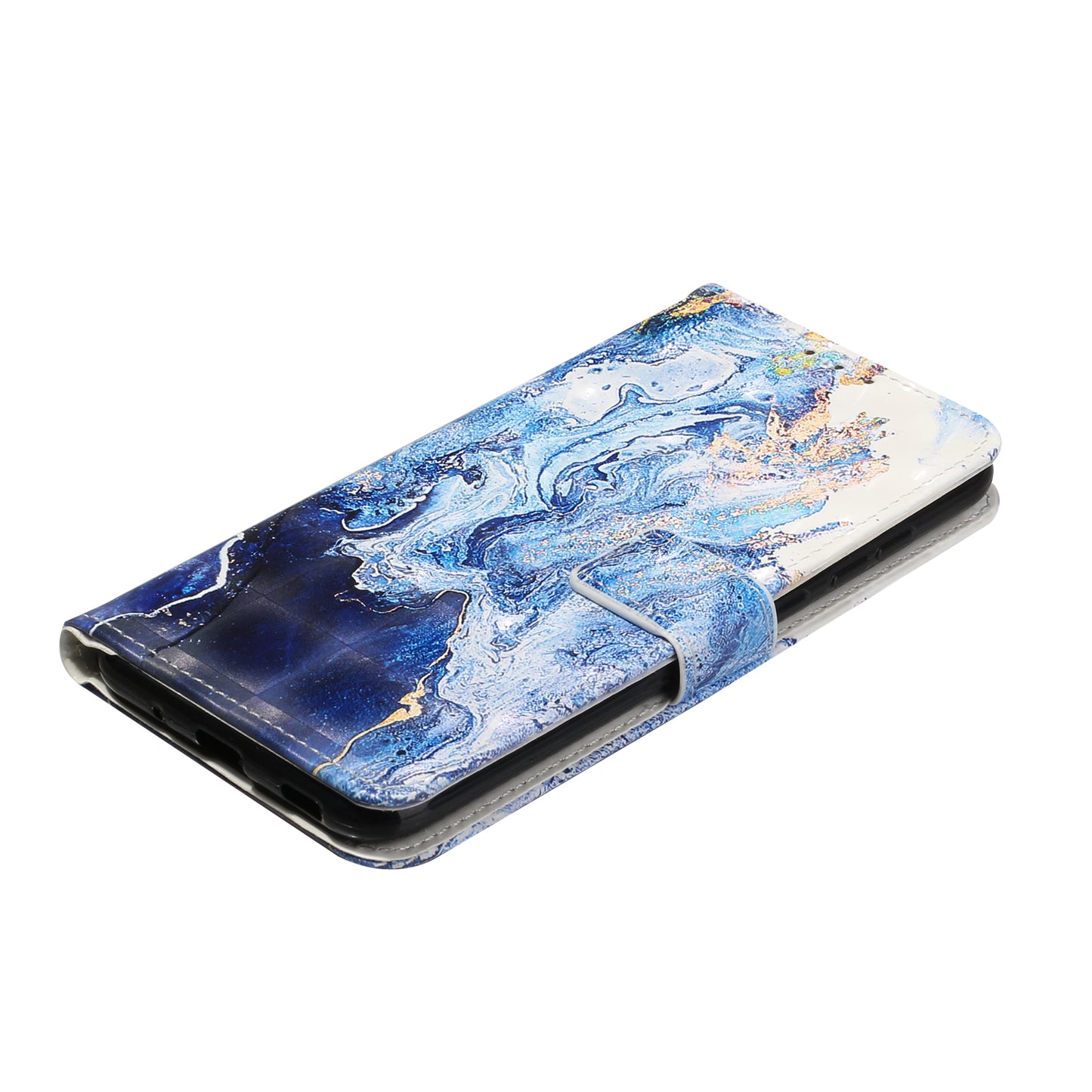 Pattern Printing Leather Protector with Hanging Strap for Samsung Galaxy S20 Plus/S20 Plus 5G Stand Case - Marbling