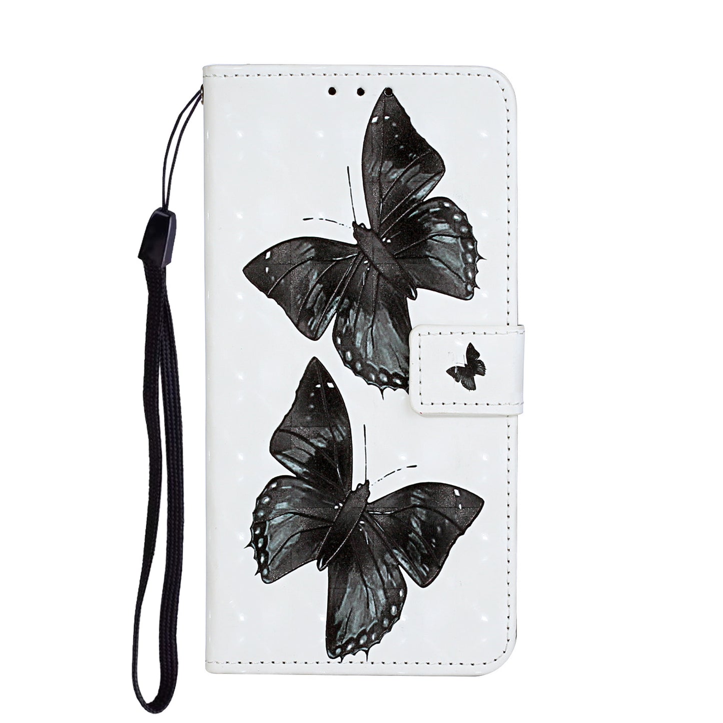 Pattern Printing Leather Protector with Hanging Strap for Samsung Galaxy S20 Plus/S20 Plus 5G Stand Case - Butterfly