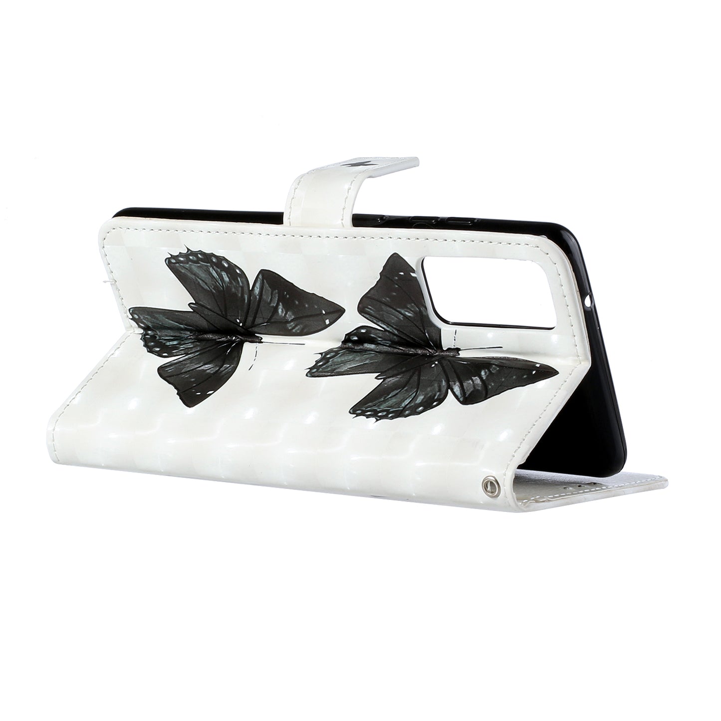 Pattern Printing Leather Protector with Hanging Strap for Samsung Galaxy S20 Plus/S20 Plus 5G Stand Case - Butterfly
