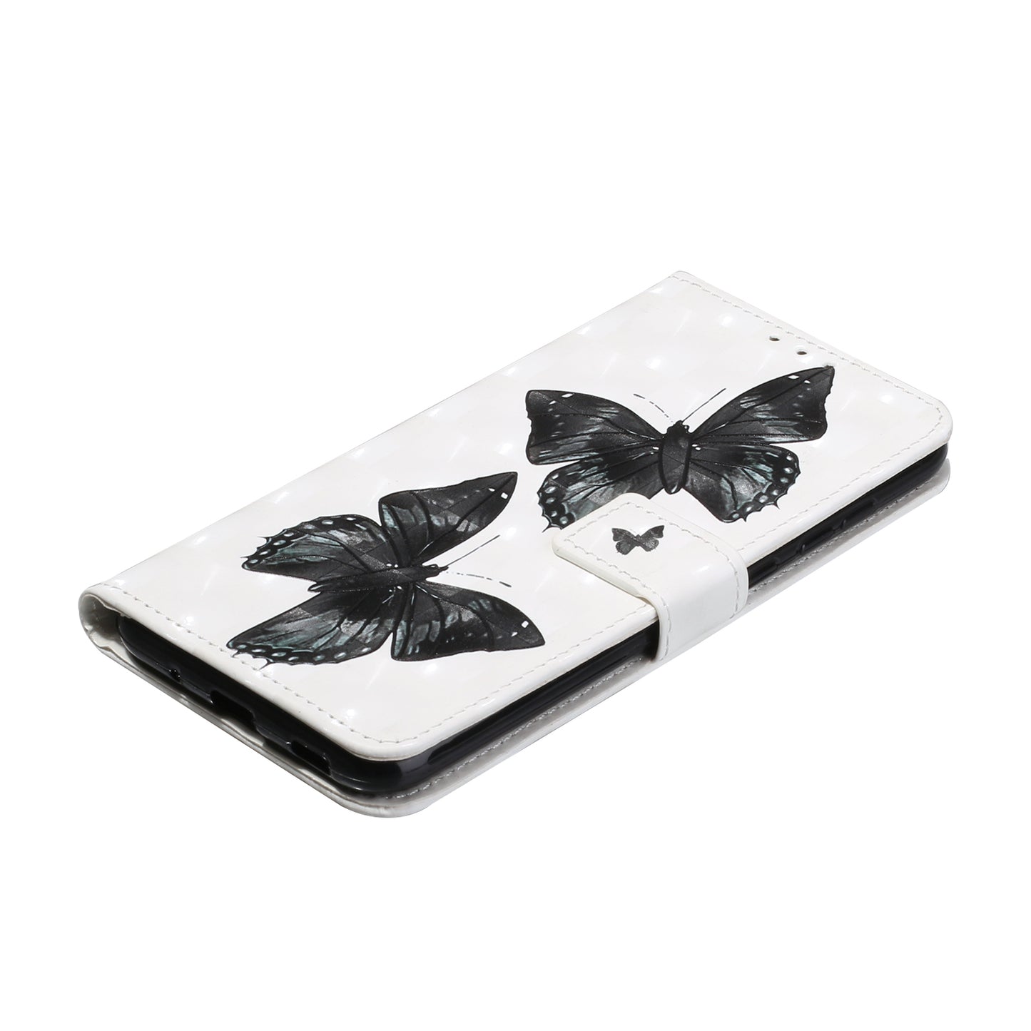 Pattern Printing Leather Protector with Hanging Strap for Samsung Galaxy S20 Plus/S20 Plus 5G Stand Case - Butterfly