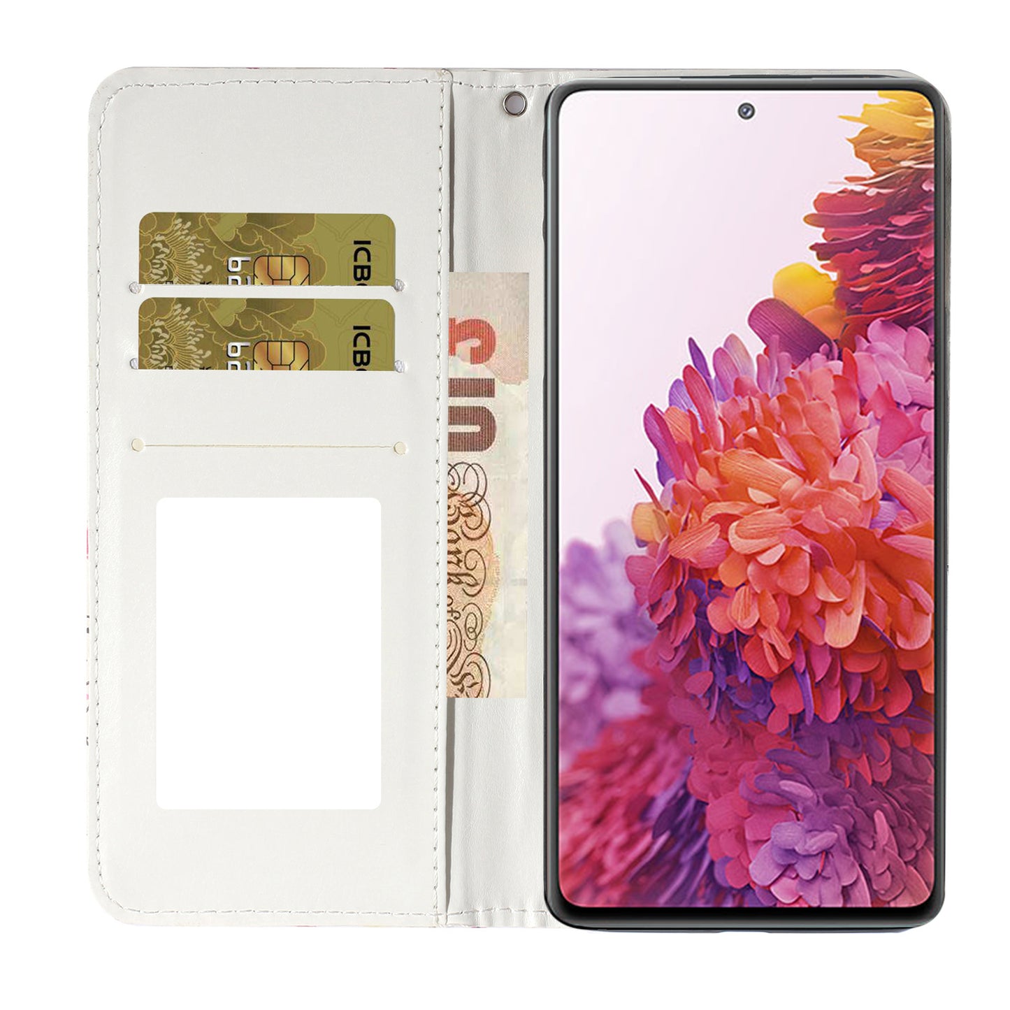 Pattern Printing Leather Protector with Hanging Strap for Samsung Galaxy S20 Plus/S20 Plus 5G Stand Case - Butterfly